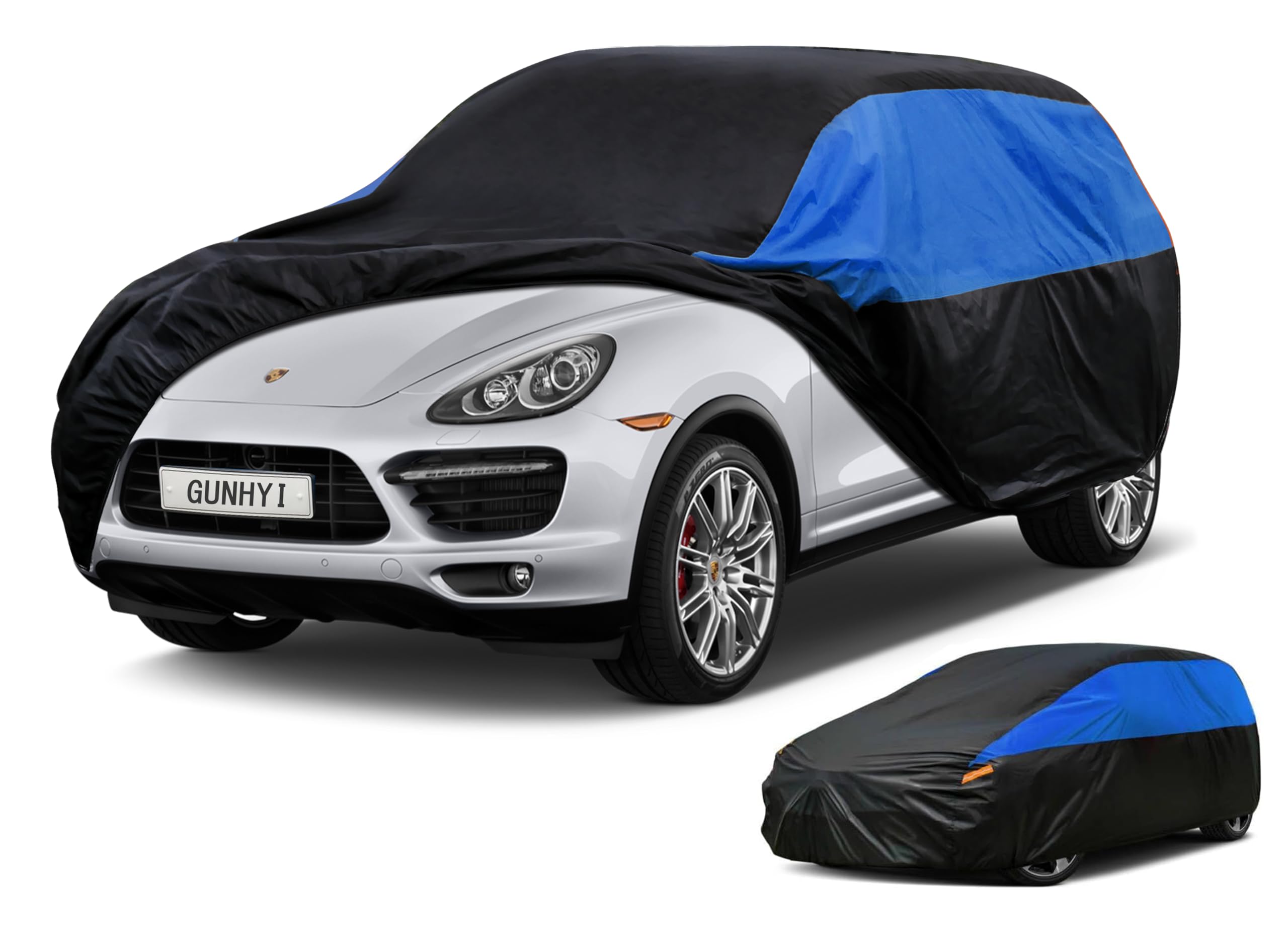 GUNHYI Porsche Car Cover Custom Fit Porsche Cayenne (2002-2014) Waterproof All Weather, Lightweight Full Car Cover Outdoor Sun UV Rain Dust Snow Wind Protection.