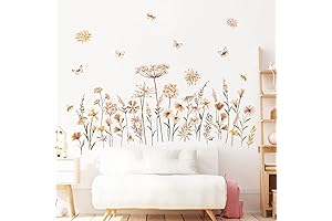 Decalmile Boho Flower Wall Decals: A Blossoming Touch for Girls' Bedrooms