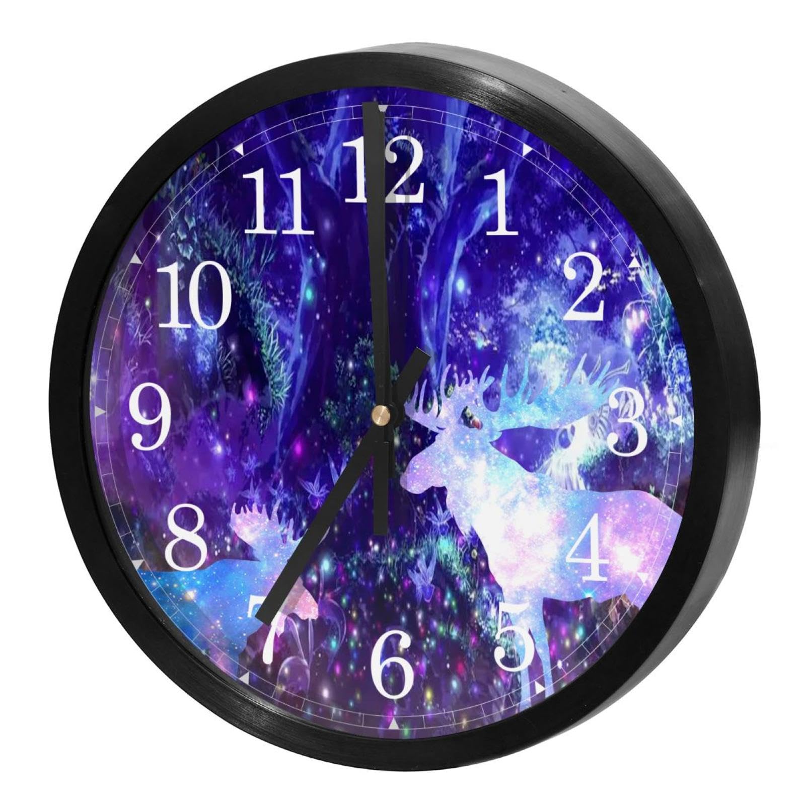 Horloge murale ronde sans tic-tac pour salon et décoration de chambre