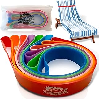 Towel Bands (6-Pack) for Beach & Pool Chairs – Extra Durable, No Snapping, Holds Towels Secure on Outdoor & Cruise Lounge Chairs, Includes Storage Bag