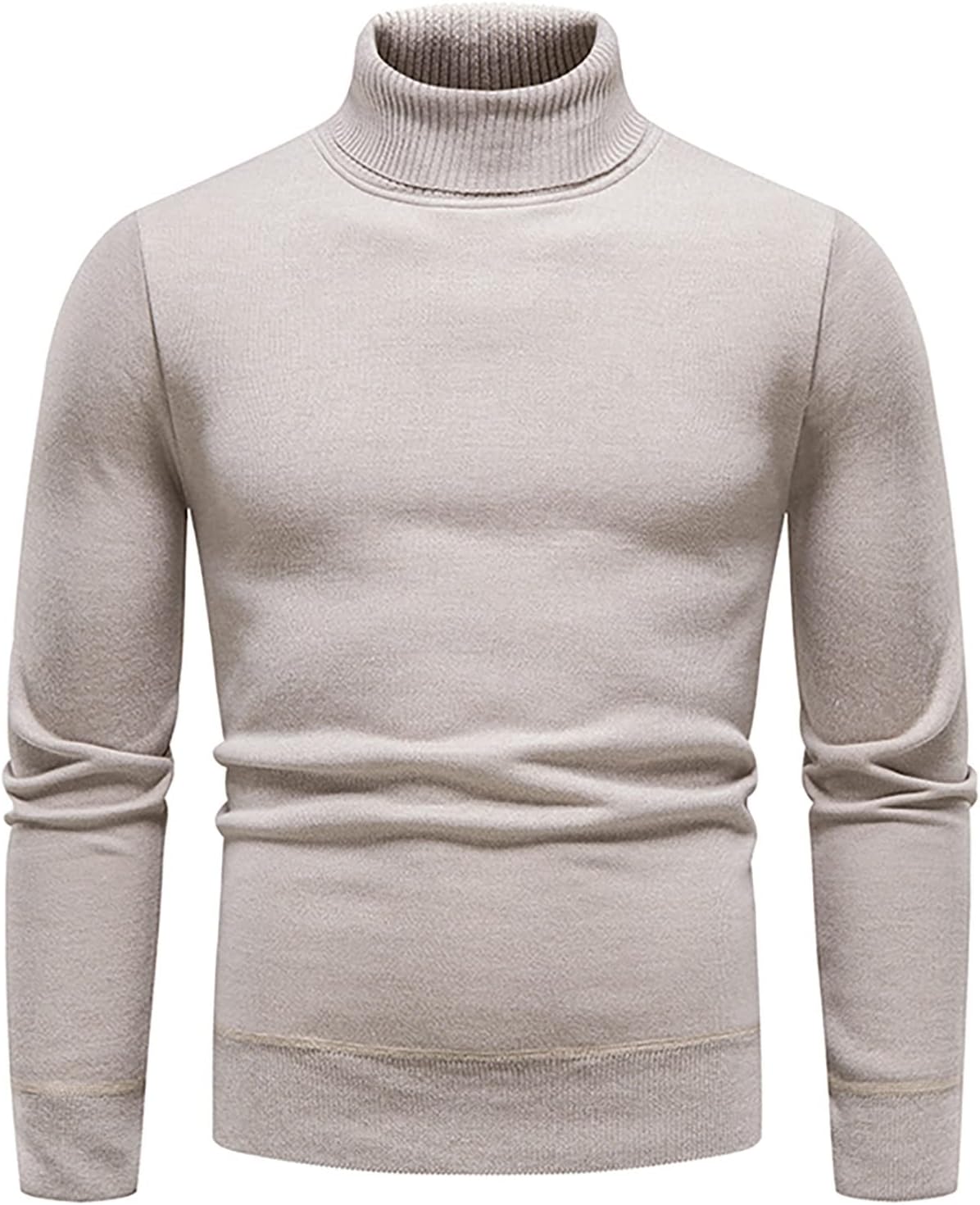 Ymosrh Sweaters for Men Men's Autumn and Winter Casual Knitted Solid Color Decorative Pattern Sweater