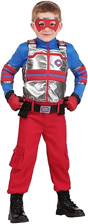 Toddler Nickelodeon Henry Danger Hero Costume | Kids Character Outfit with Shirt Pants Belt Gloves and Mask