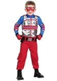 Toddler Nickelodeon Henry Danger Hero Costume | Kids Character Outfit with Shirt Pants Belt Gloves and Mask