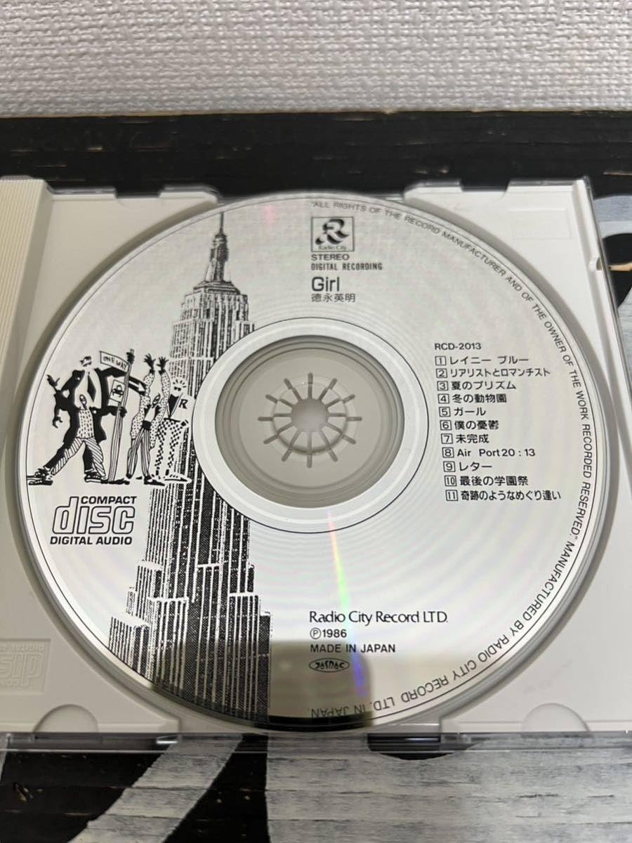 徳永英明 ⁄ ガール GIRL - 美品希少帯付LP!! HIDEAKI TOKUNAGA RL