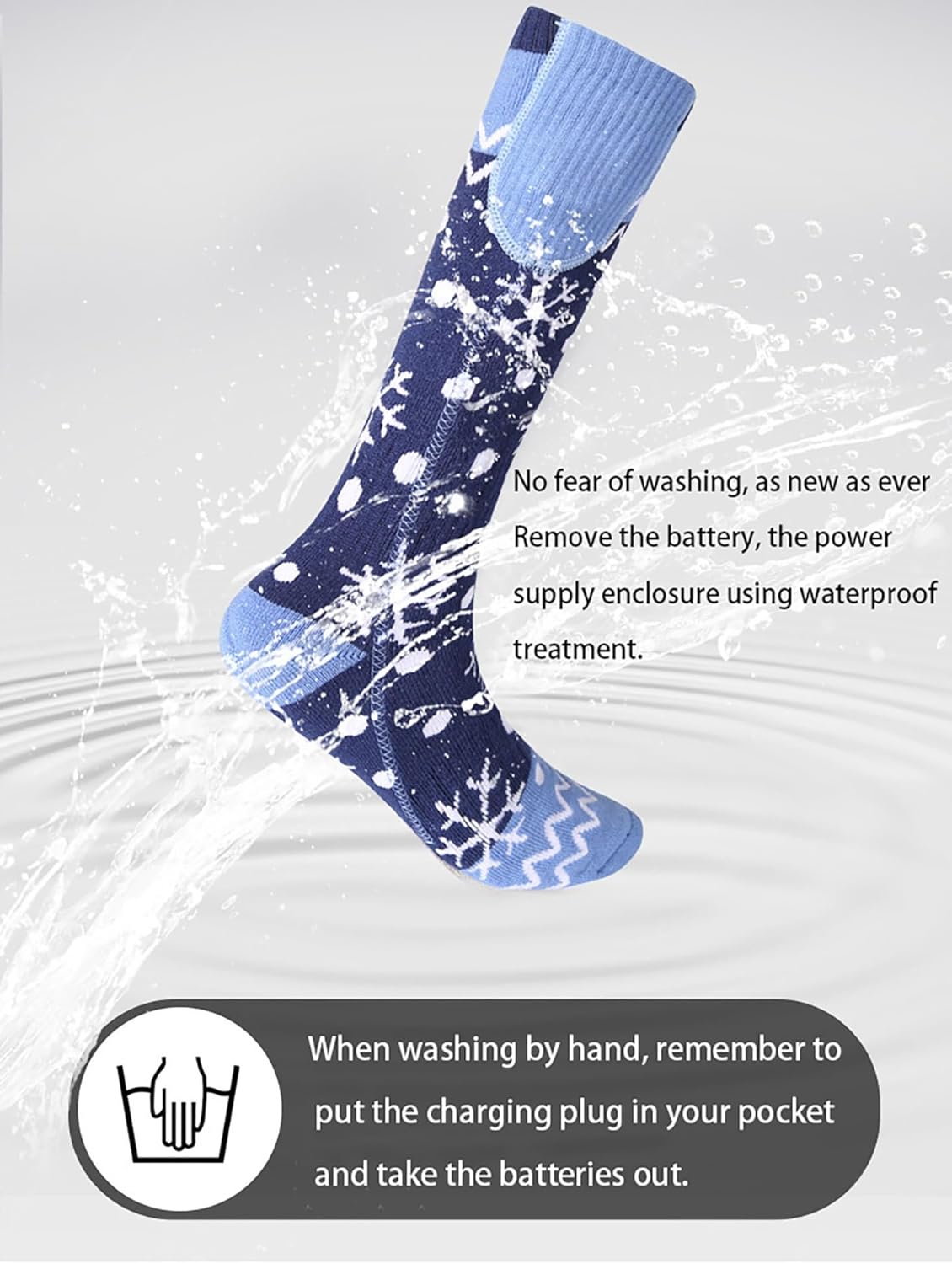 Heated Socks Men's Athletic Socks, Rechargeable Battery Heated Socks with 3 Adjustable, Washable Unisex Foot Warmers for warmer Outoor Sporting Hunting Skiing Camping Foot Warmers ( Size : 4000mah , C