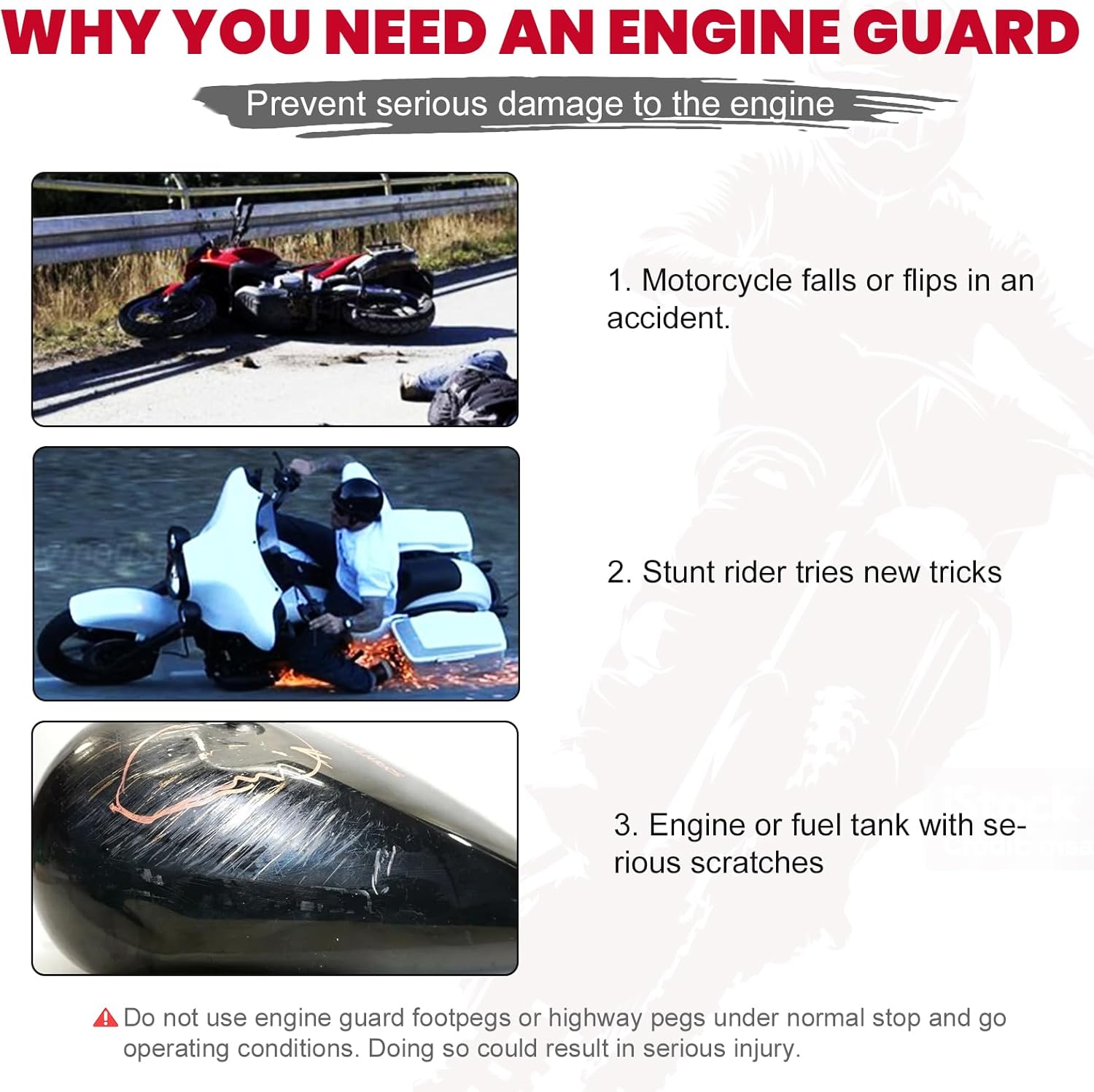 2018-2024 Front Engine Guard Crash Bar Compatible with Harley Davidson Softail Streeb Bob Low Rider S ST Softail Standard FXBB FXLR FXST, Gloss Black Flat Out Bar