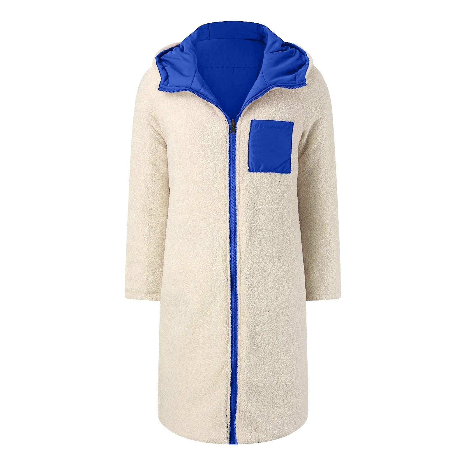 Generisch Wintermantel Damen Lang Warm Winterjacke Gefüttert Elegant Fleecejacke Winter Steppmantel Einfarbig Parka Mit Reissverschluss Winterparka Mit Taschen Mantel Thermo Dicke Damenmantel Langarm