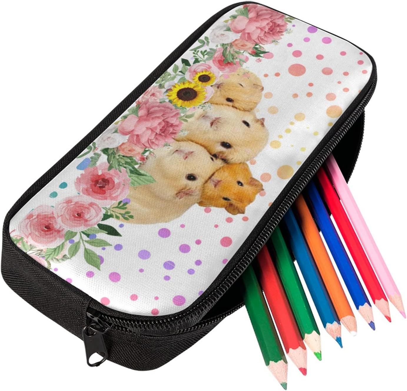 Kuiaobaty Guinea Pig Printed Pencil Case for School Kids Girl Cute Pencil Pouch Stationary Storage Bag for Teenager - Image 3