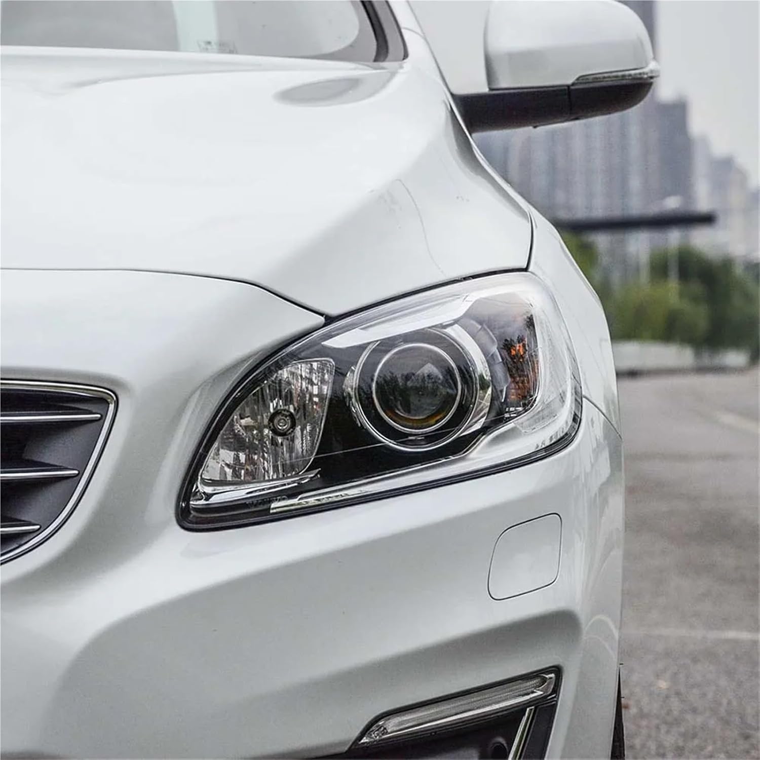 Headlights Glass Cover Compatible For Volvo S60 S60L 2014 2015 2016 2017 2018 2019 Car Accessories Transparent Lampshade Caps Shell Lens(1PCS Right Side) (1PCS Left Side)