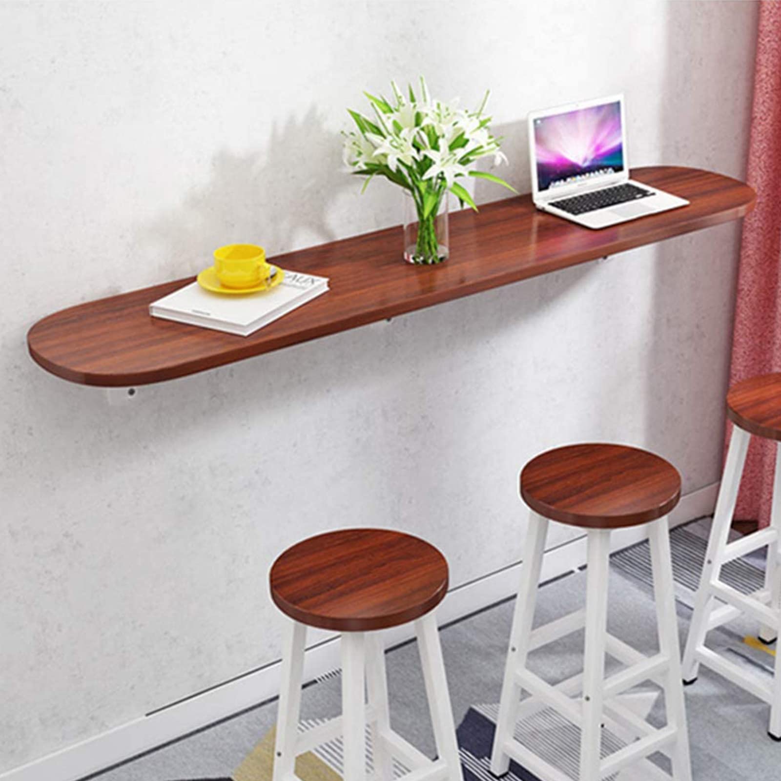 Table murale pliante en bois robuste pour cuisine et bureau gain de place