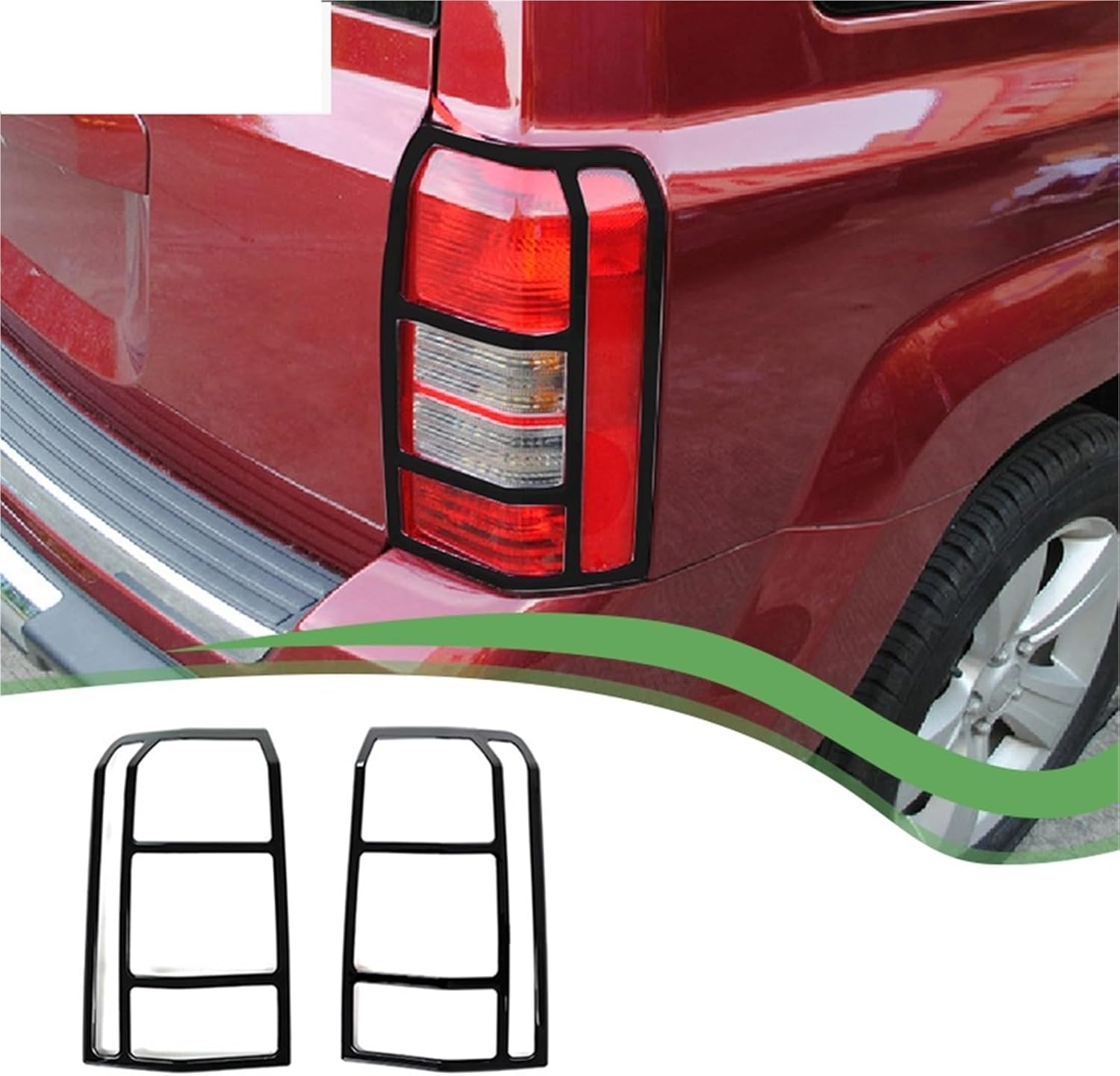 ABS Exterior Rear Tail Light Protective Decoration Cover Compatible For Jeep Patriot 2011-2016 Car Accessories