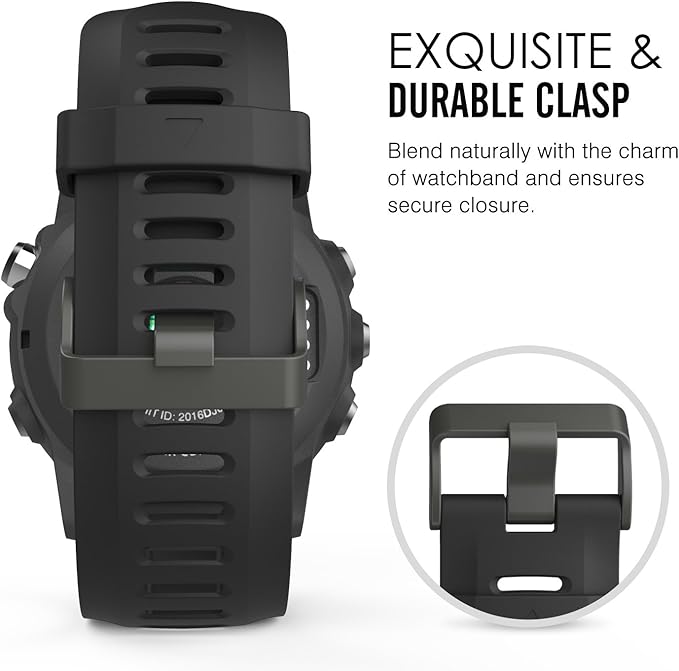 Correa MoKo de silicona para Garmin Fenix 3/Fenix 5X - Negro miniatura 4