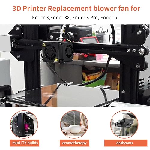 Miniatura 3 de Wathai Ventilador centrífugo 4010 de 12 V, carcasa de computadora de 1.575 in, micro turbina de 40 x 40 x 10 para impresora 3D de bricolaje, paquete