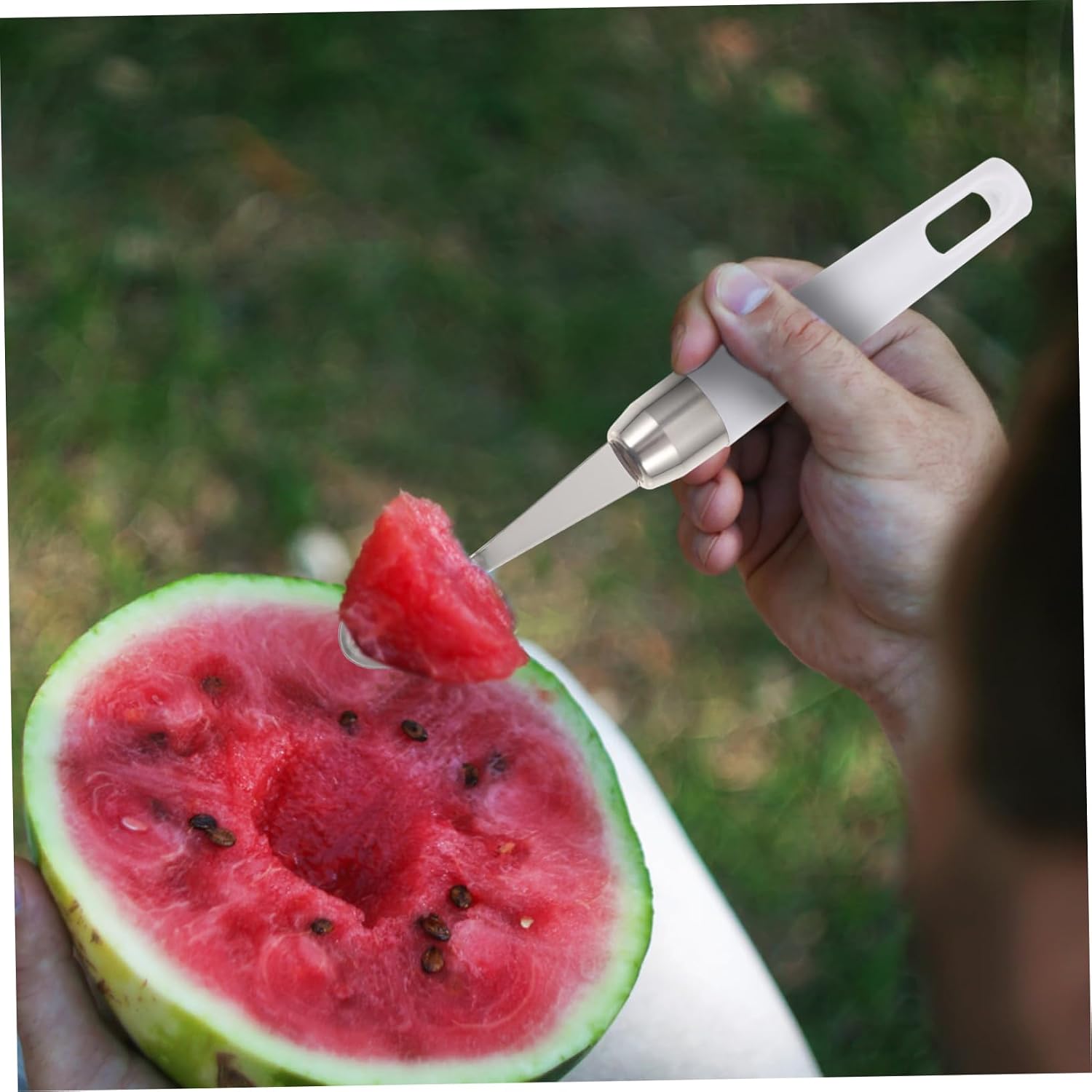 SOLUSTRE Stainless Steel Melon Scoop Easy Carving Fruit Tool Suitable for Many Fruits 1pc