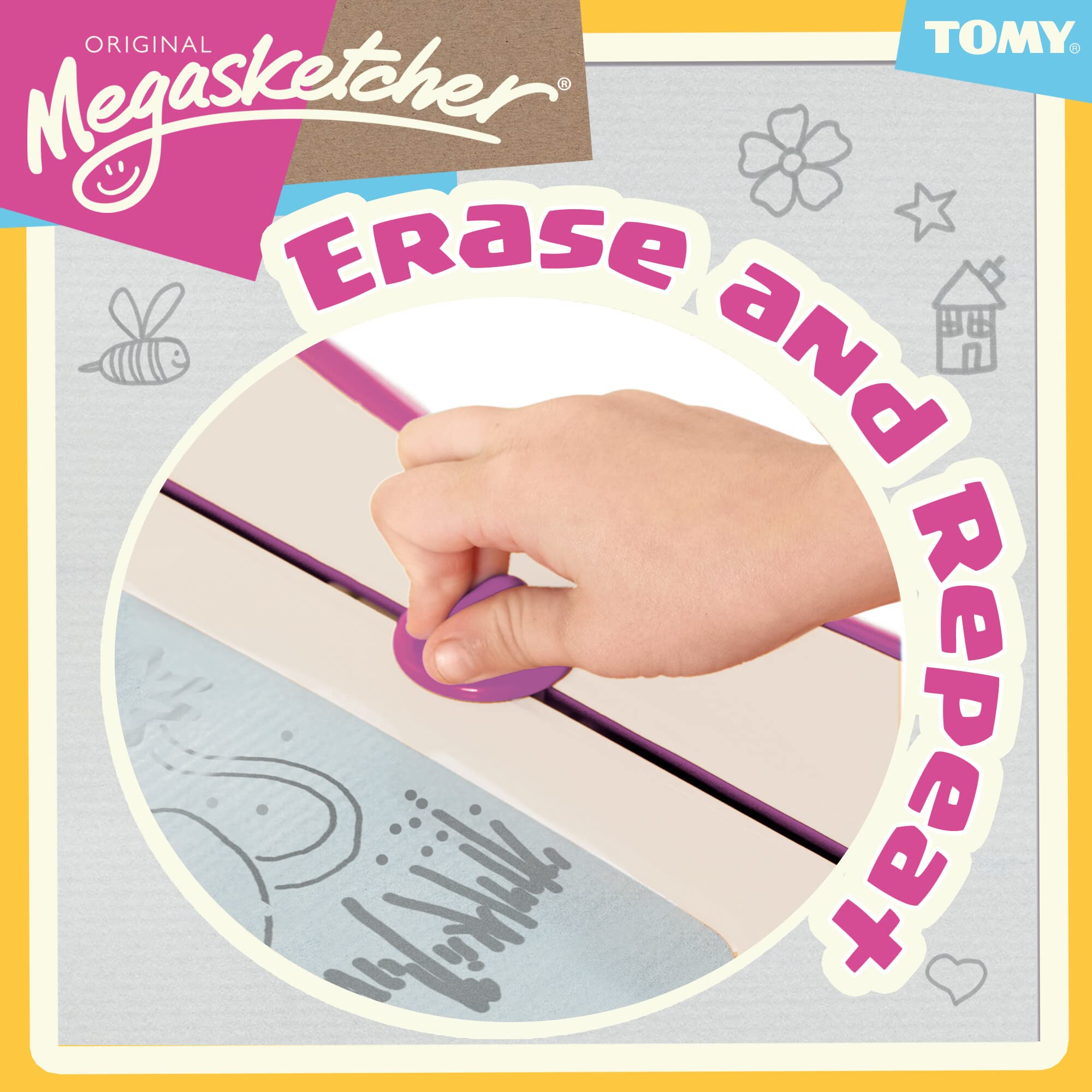 Megasketcher Tomy Games E73512 - Lavagna magnetica da disegno, colore: viola