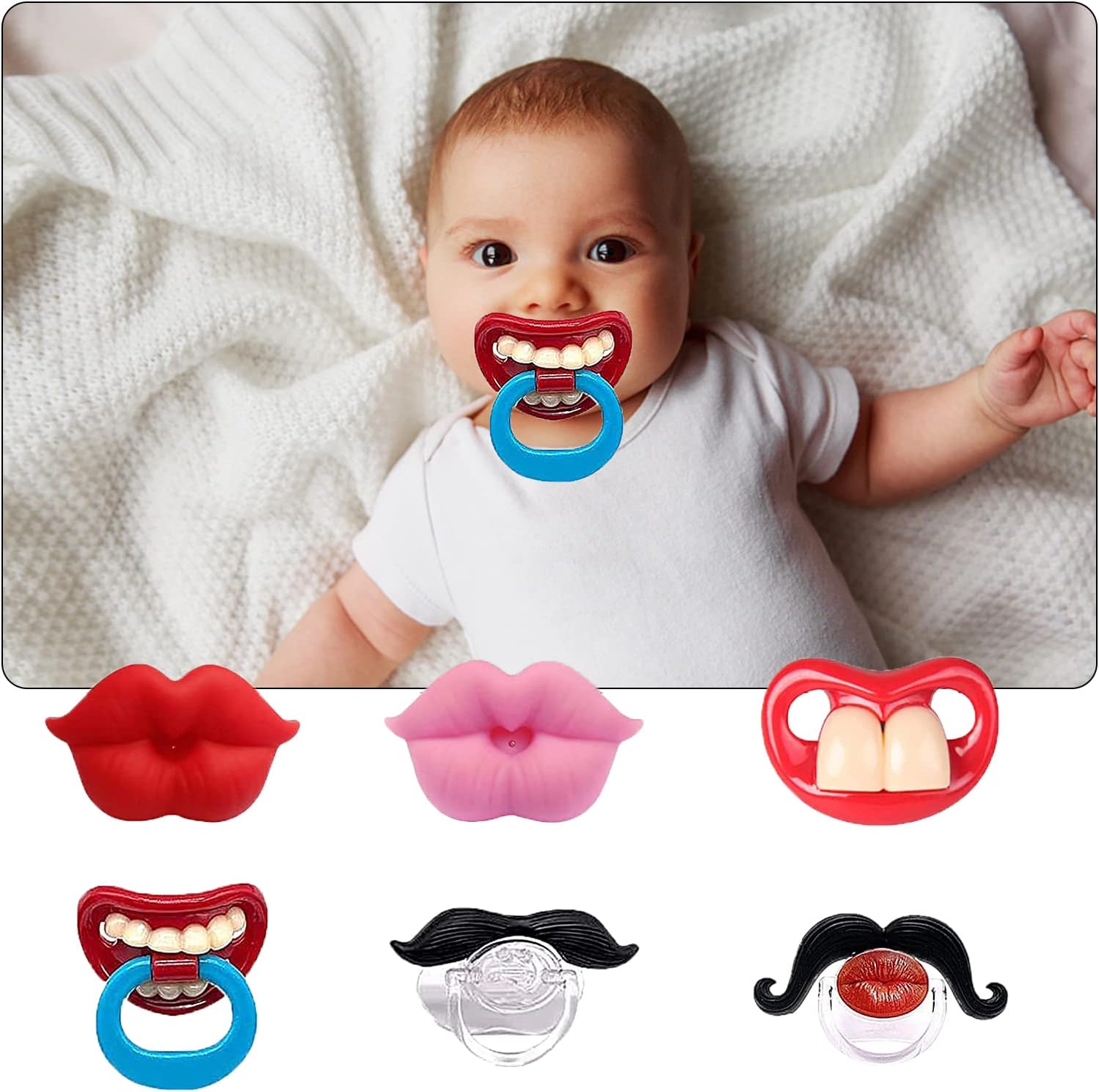Billy Bob Grillz Pacifier, Silicone Baby Pacifiers Baby