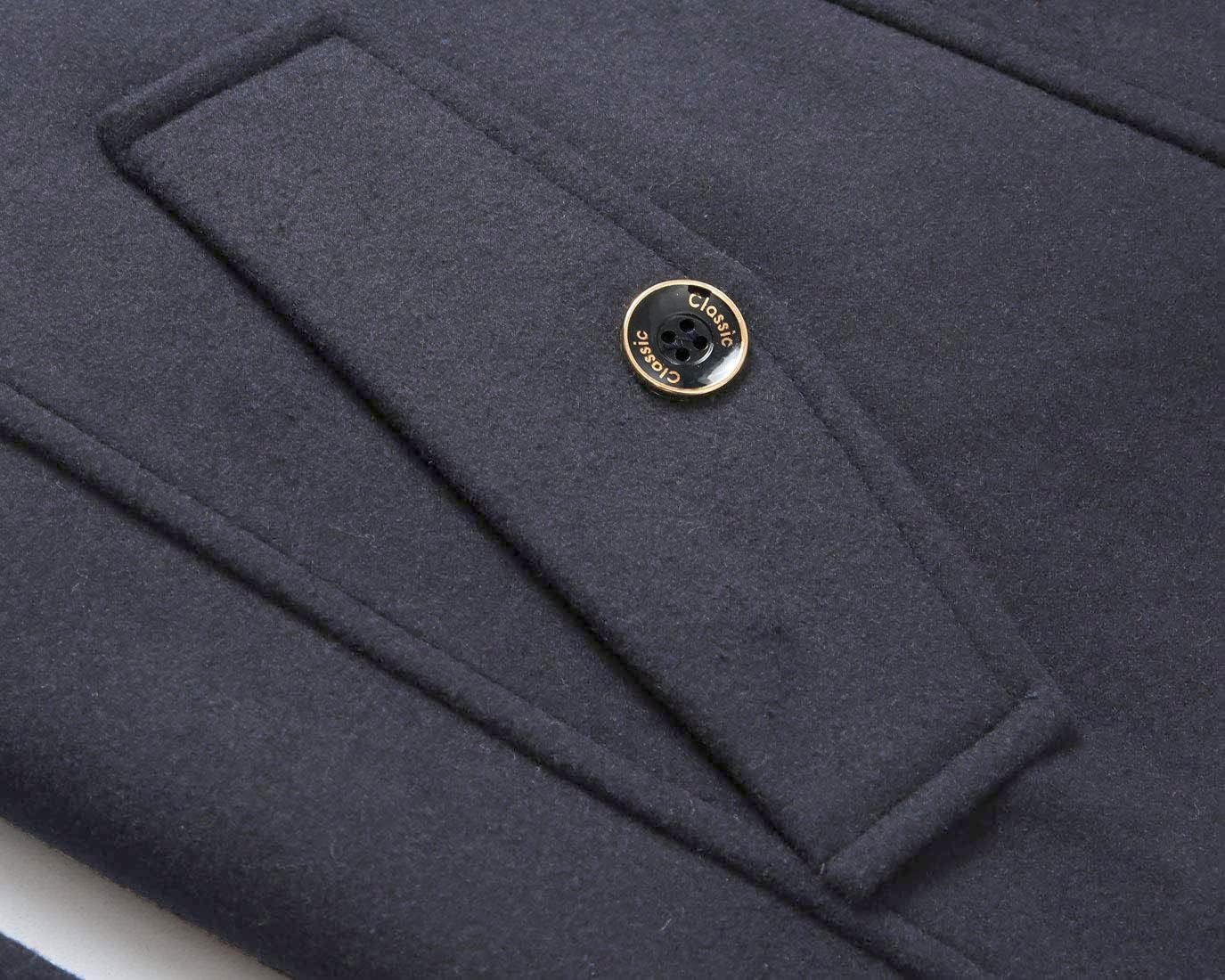 CHARTOU Men's Stylish Scarf Single Breasted Wool Walker Coat Thick Winter Jacket-6 Colors - Image 5