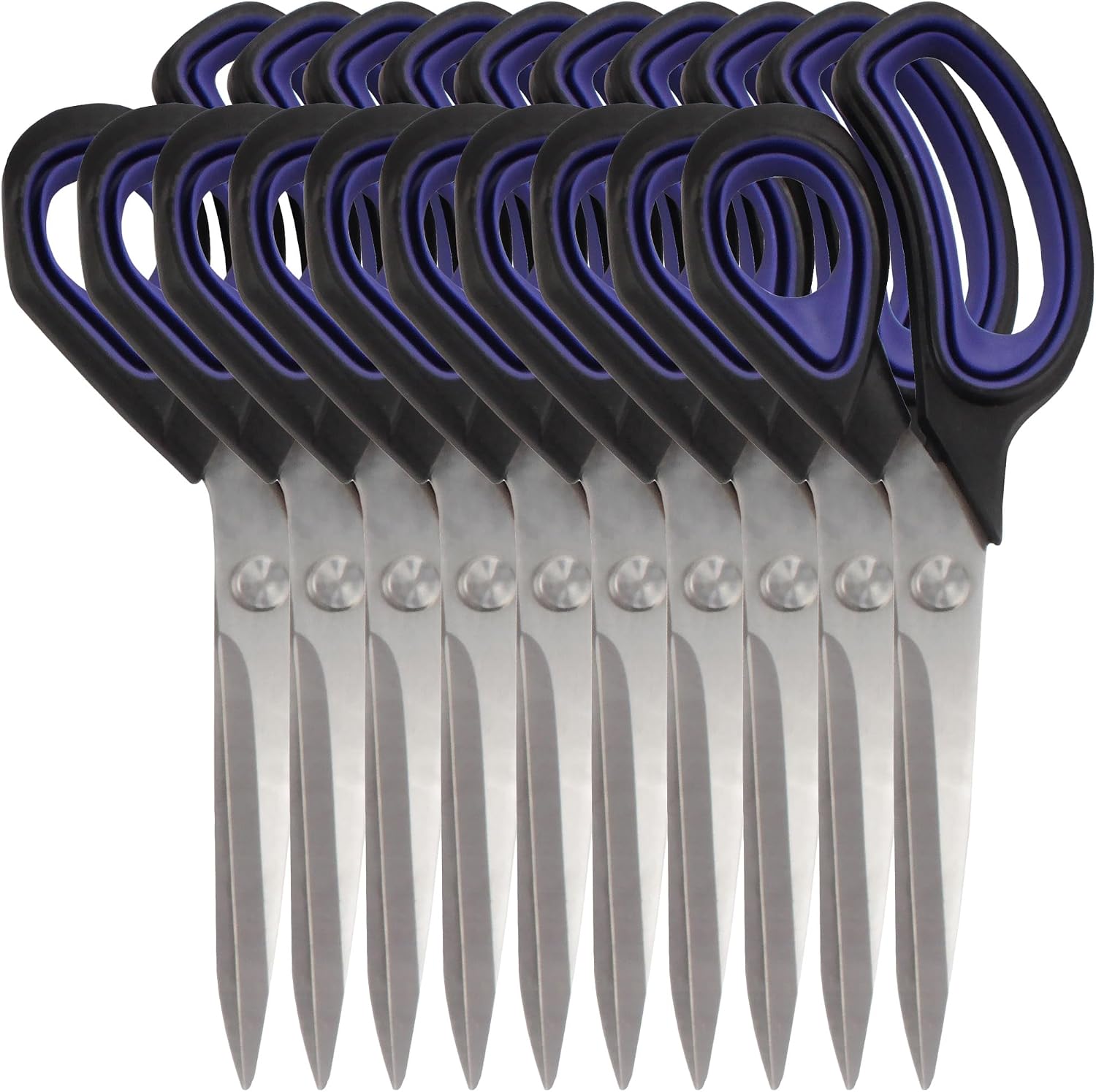 Heavy Duty Titanium Tailor Fabric Shears - 9.5" Black w/Purple - 10 Units