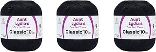 Aunt LydiaYarn, Cotton, Black, Pack of 3