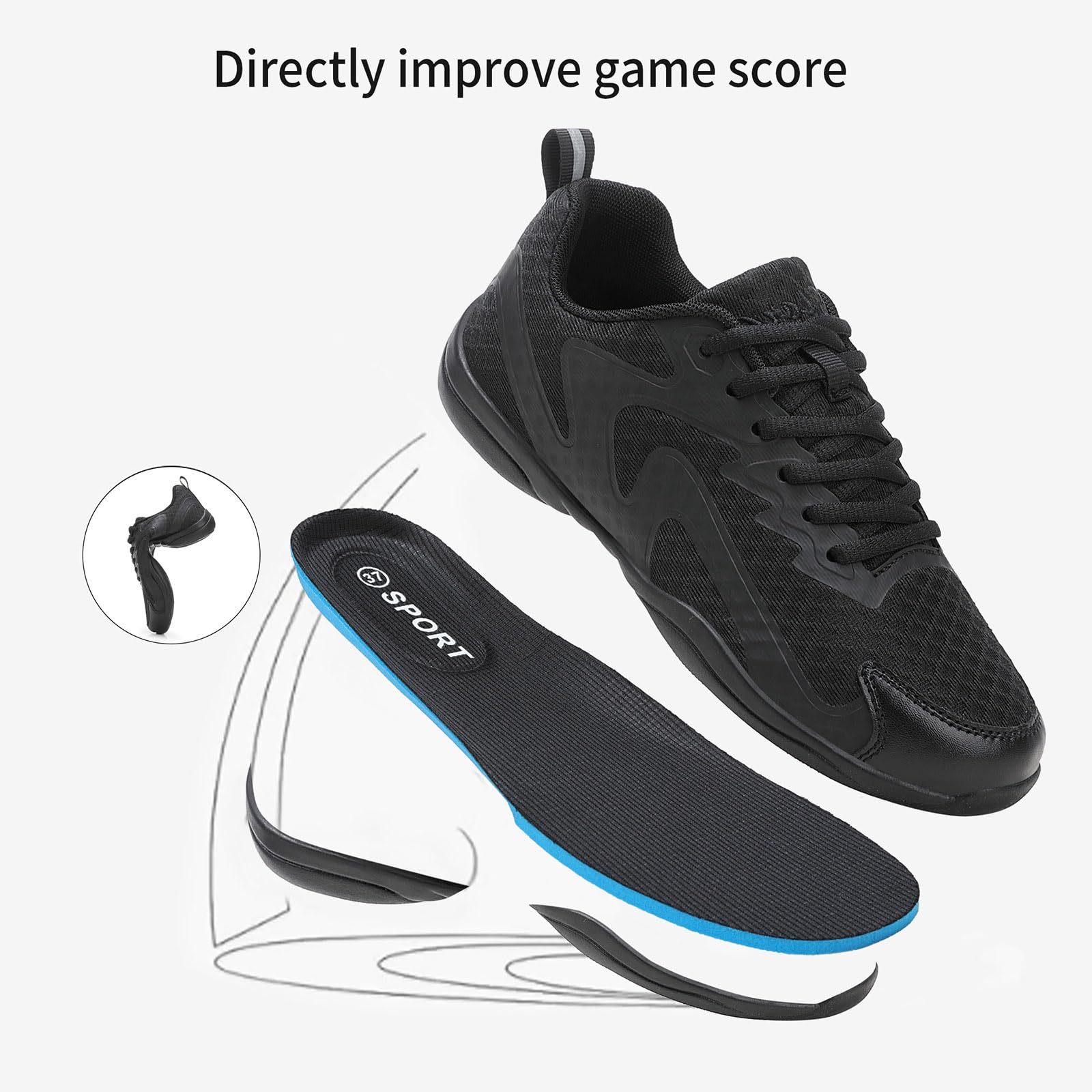 Basket Cheerleading Cheerleader Cheer Shoes Chaussures de Danse Fille Baskets de danse pour femme Chaussure pour Fly Base Anti-dérapant Sneakers