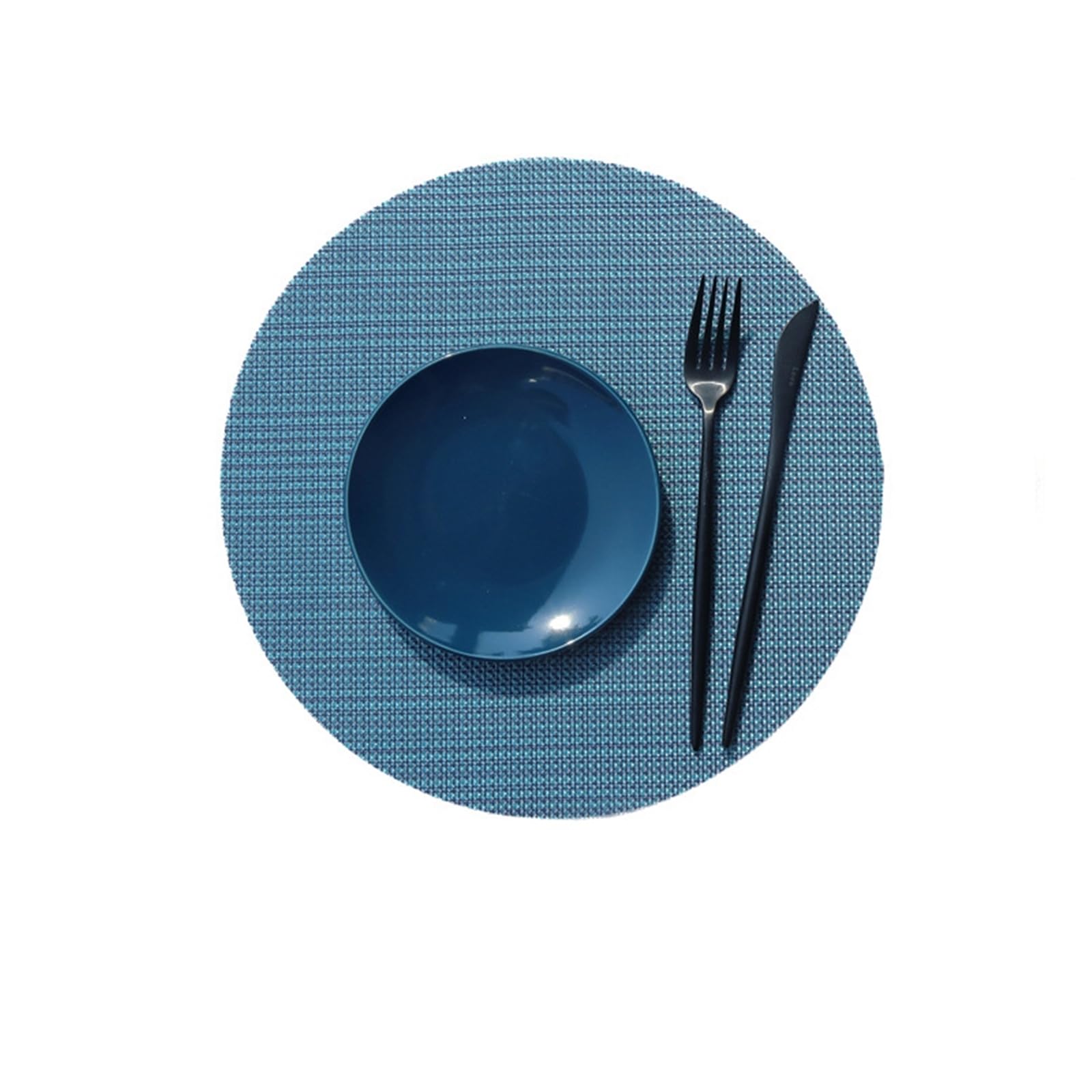 Set de table antidérapant en vinyle 35 cm bleu pour stopper les taches sur vos tables en bois