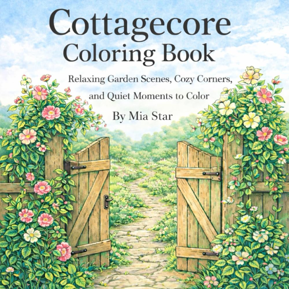 Cottage Coloring Book: Relaxing Garden Scenes, Cozy Corners, and Quiet Moments to Color