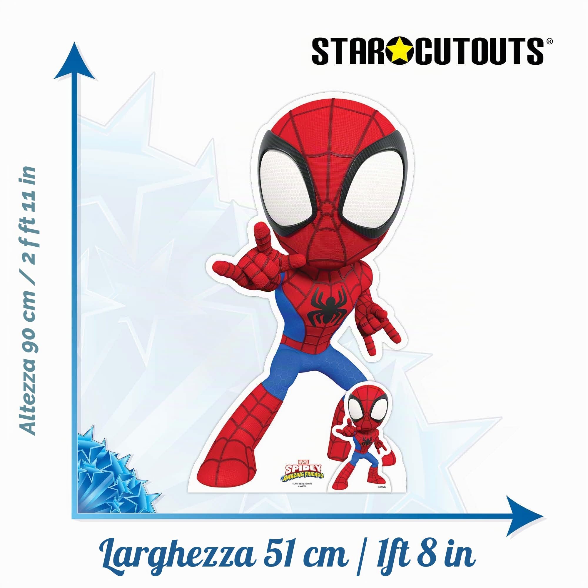 Star Cutouts SC4341 Sagoma in cartone con Spidey e i suoi incredibili amici, perfetta per fan di Spider Man, feste ed eventi