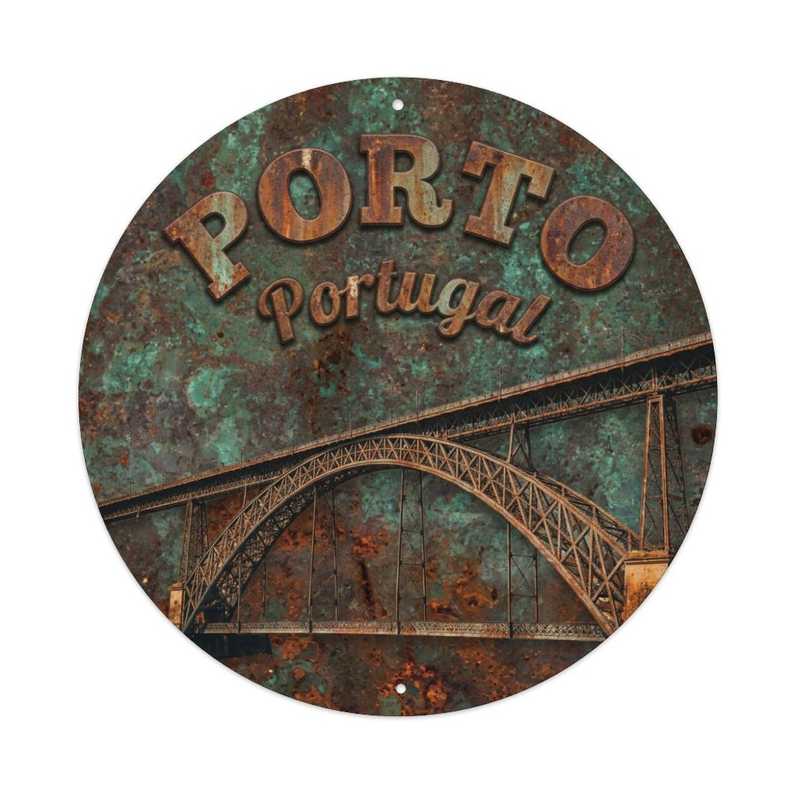 Xanthor Style Vintage Travel Oporto Portugal Souvenir Metal Tin Sign