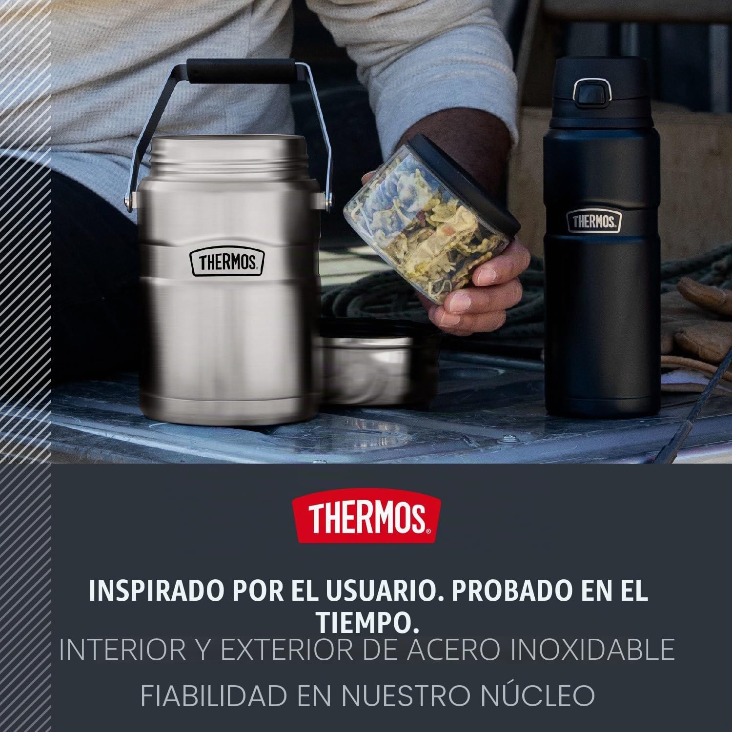 Thermos SK3030MSTRI4 THRSK3030MSTR4 - Tarro de acero inoxidable para alimentos