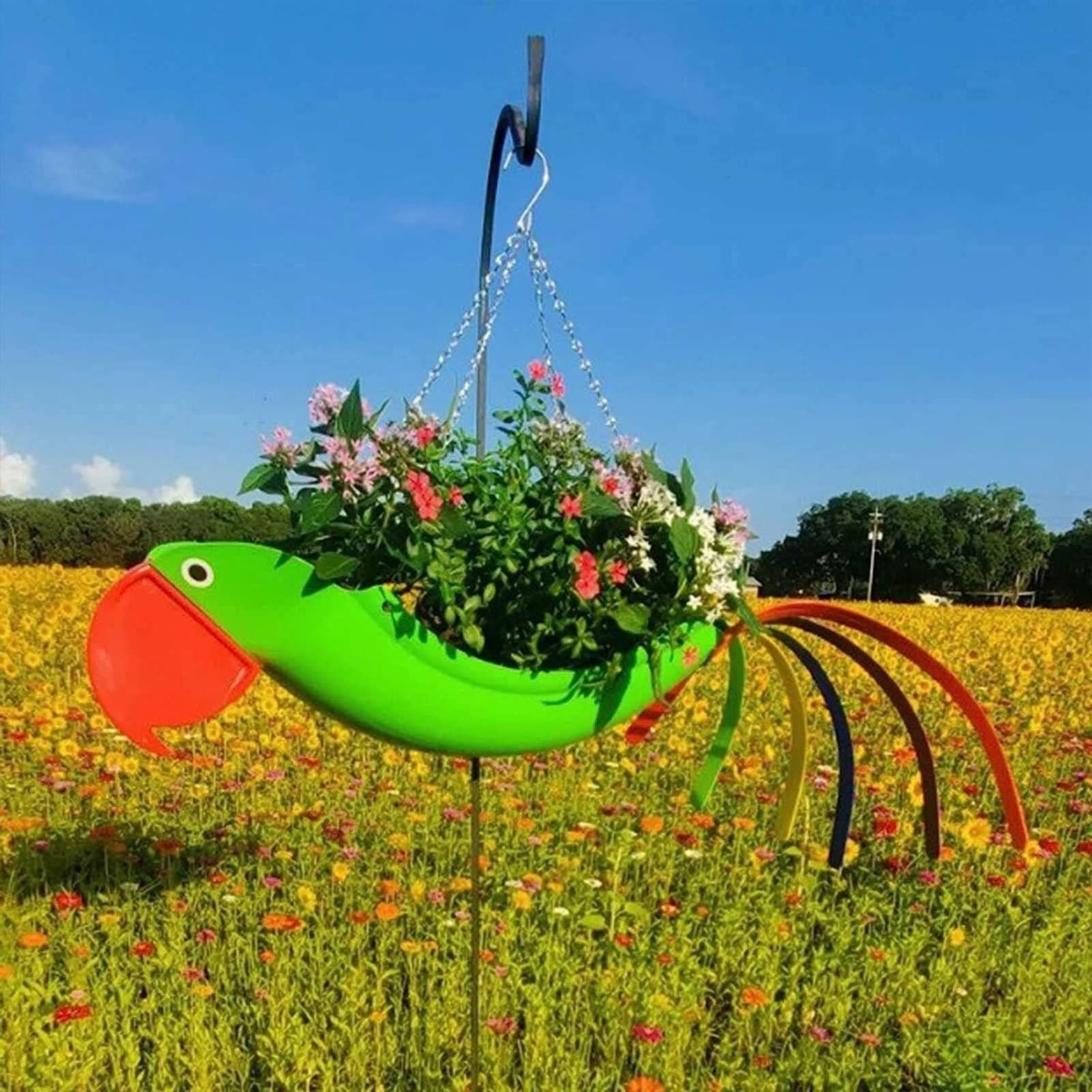 Flamingo Planter Cute Metal Flamingo Planter Cartoon Pet Flower