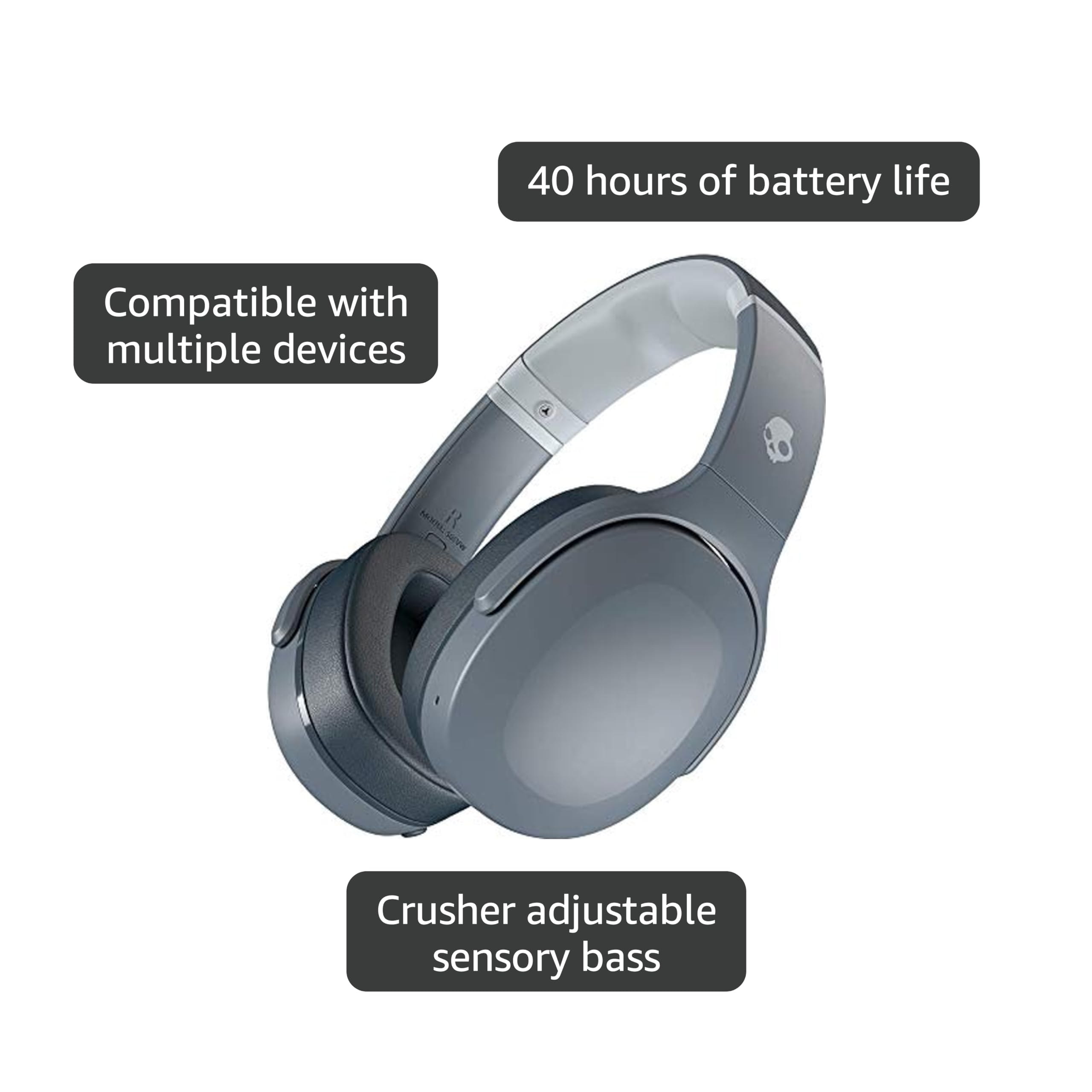 Amazon.com: Skullcandy Crusher Evo Wireless Over-Ear Headphone