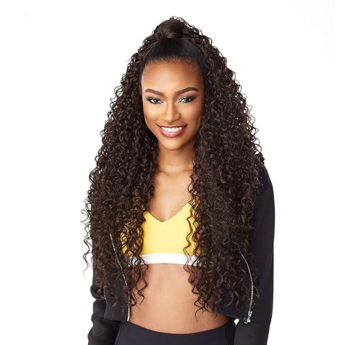 Miniatura 4 de Sensationnel Instant Updown Halfwig Pony - Iud 10 4 estilo en 1 media peluca y cordón de pony (T230)