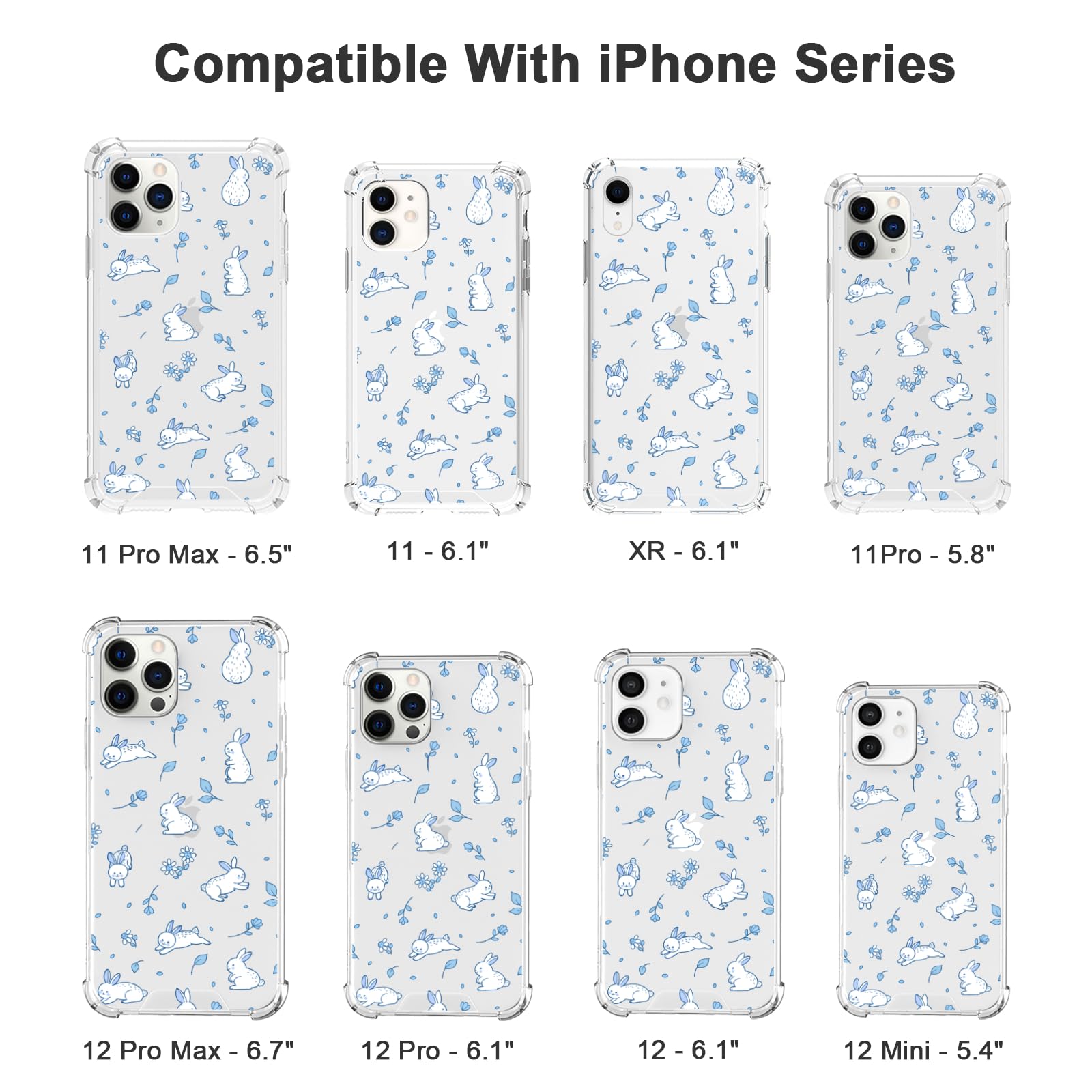 Amazon.com: FANXI Blue Rabbit Phone Case Compatible with iPhone 14