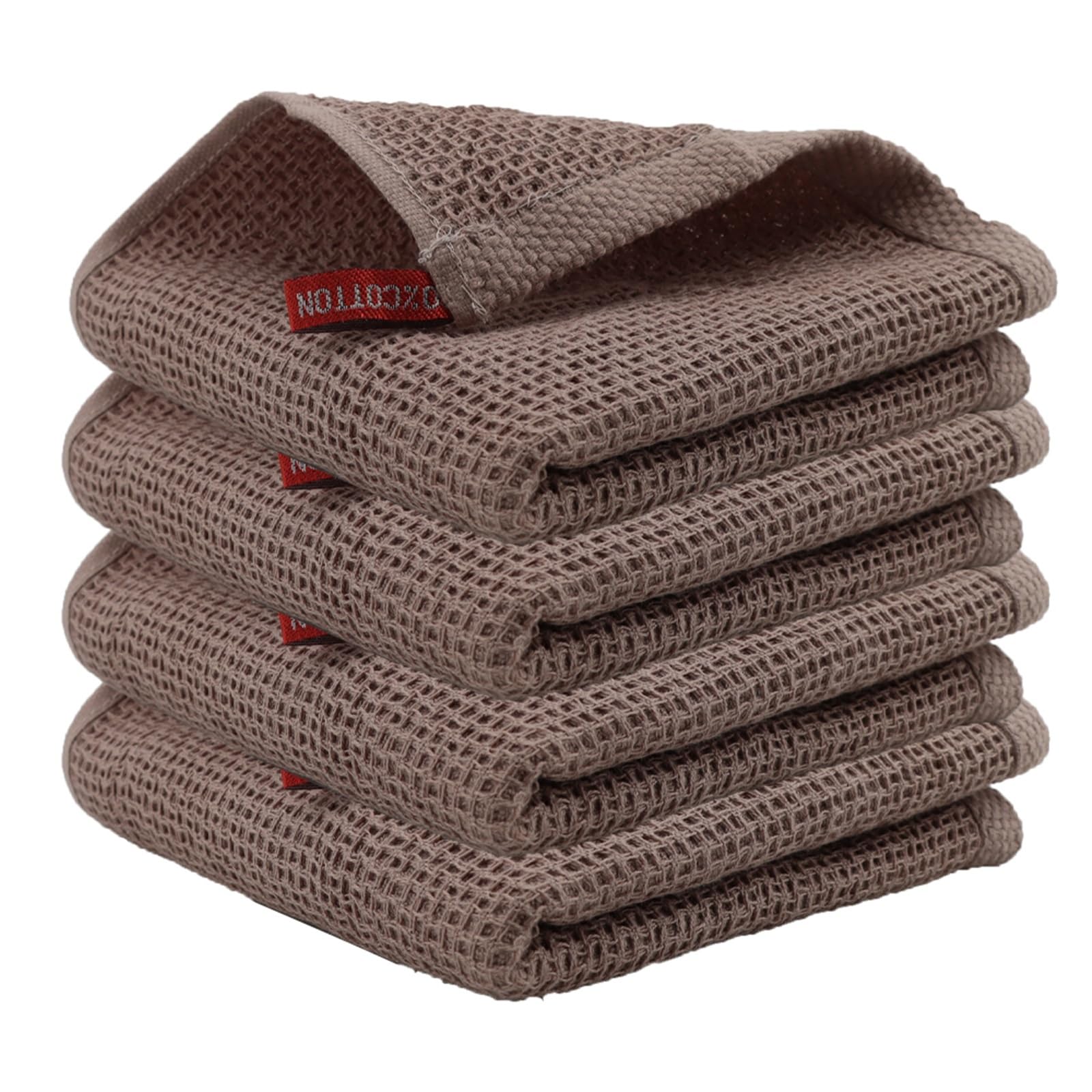 GMEqfhpOPS 4Pcs Cotton Kitchen Towel Ultra Soft Magic Cleaning Cloth Absorbent Cleaning Rags Thickened Wipe Cloths Dishcloth Towels Bath(Coffee)