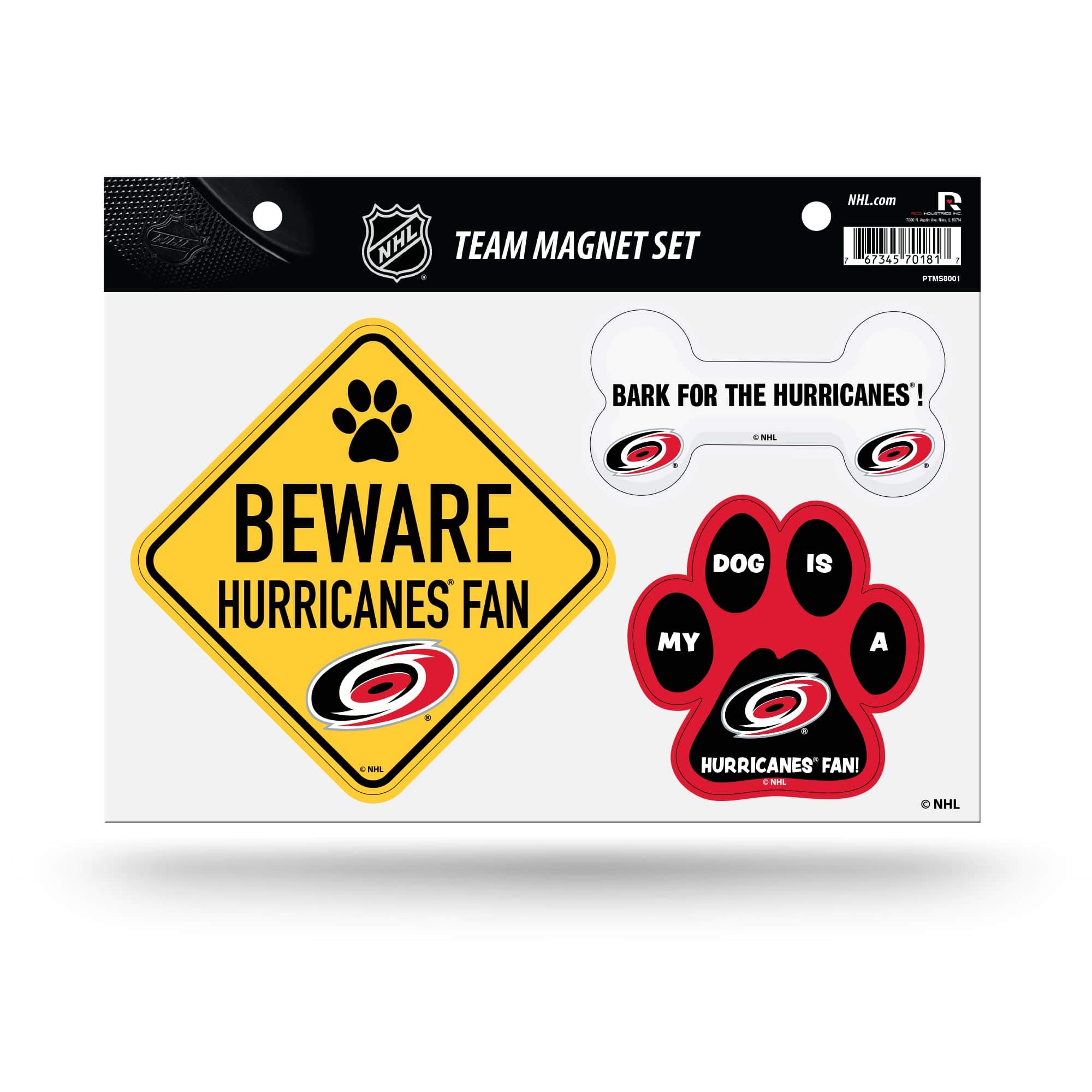 Rico NHL Hurricanes Pet Themed Team Magnet Sheet