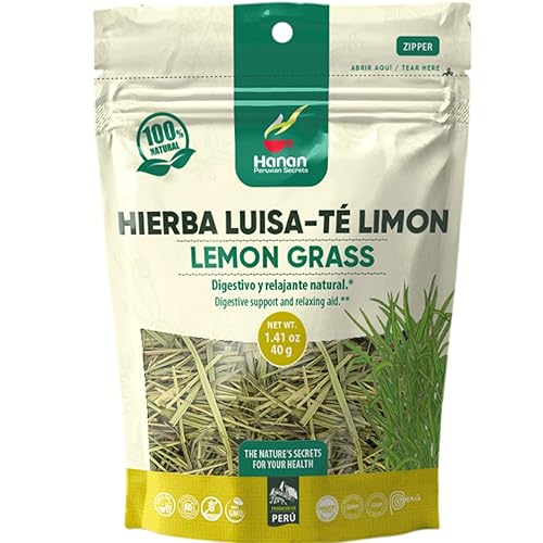 Miniatura 1 de Hanan Hierba Luisa - Té de hierbas de hojas sueltas Te de Limon, 1.4 oz (40 g) – Hierba de limón seco Hierbas y Suplemento Natural