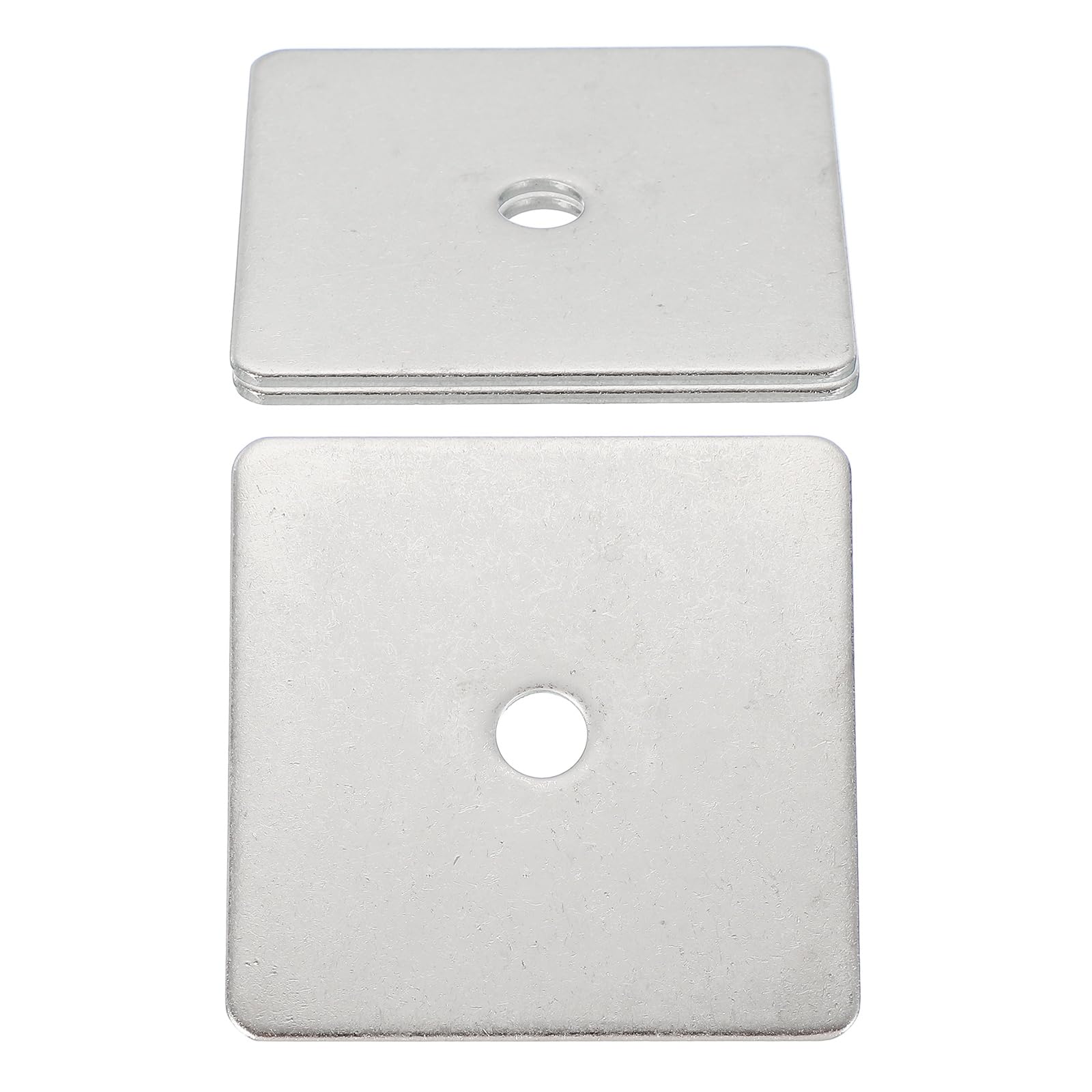 sourcing map 3 Pcs Flat Square Plate Washer, 8MM ID x 60MM OD x 2MM Thick 304 Stainless Steel Flat Pad Spacer Gasket for Bolts Factories Bathroom Repair Shops Construction, Silver