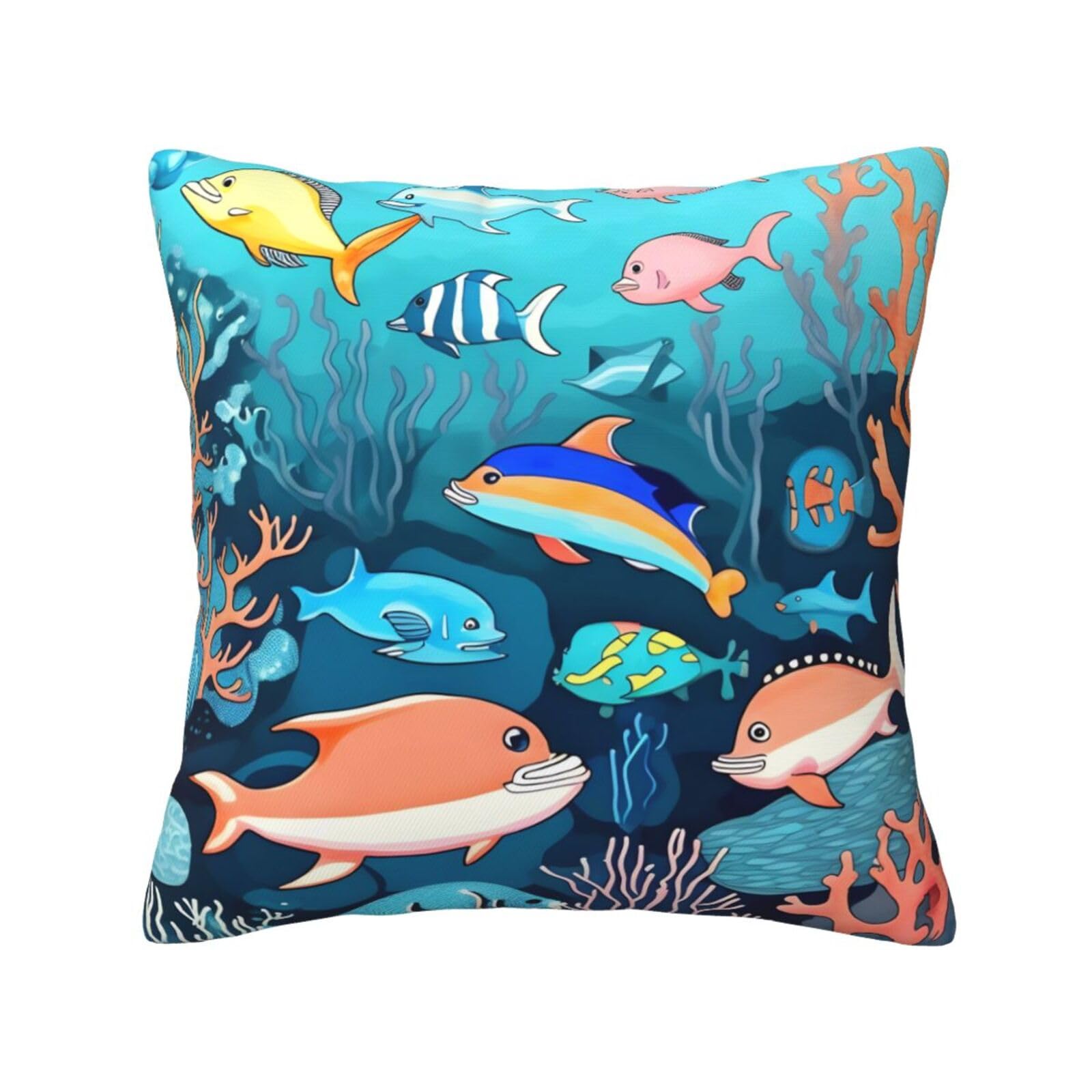 SXZVVBN Submarine dolphinsDecorative Square Sofa Cushion Covers