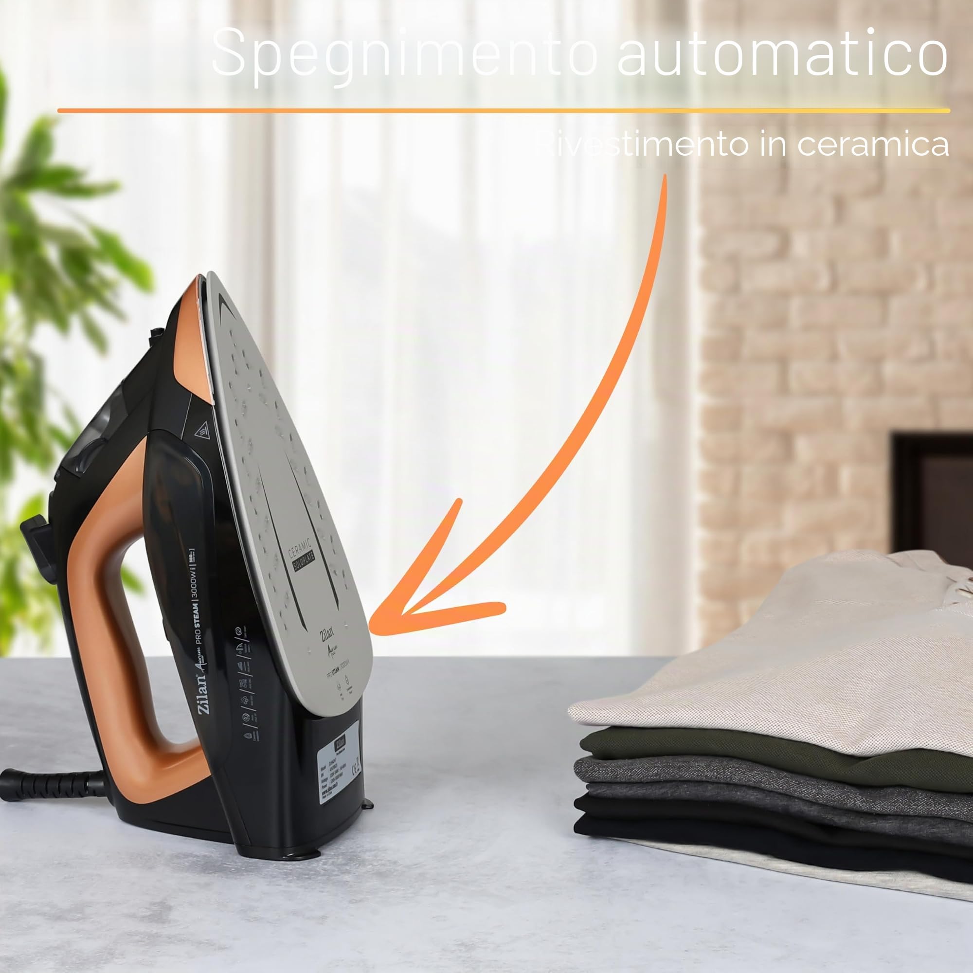 Zilan Ferro da stiro a vapore, 380 ml, funzione autopulente, anti-calcare, ferro da stiro a vapore, ferro da stiro a vapore, ferro da stiro a vapore