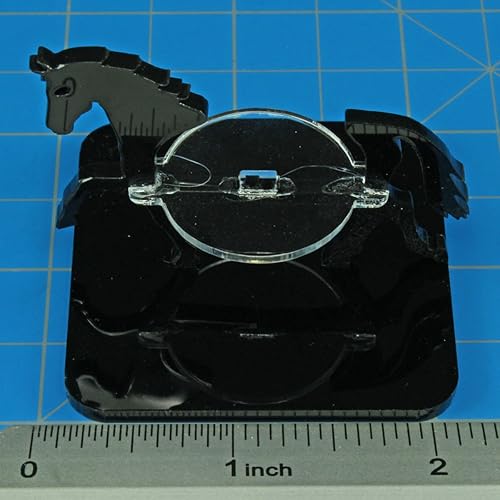 Miniatura 3 de LITKO Soporte de personaje de caballo  Juegos de rol  Compatible con DND Pathfinder  (base cuadrada de 2 pulgadas, marrón)