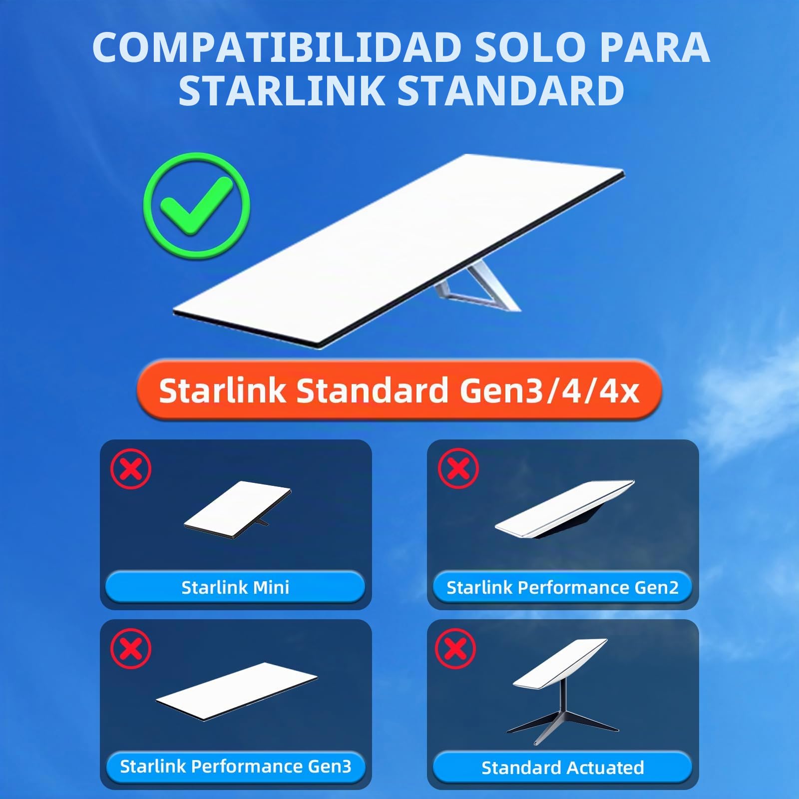 Starlink - Soporte de pared para Gen 3, ajustable Starlink Gen 3, adaptador de tubo Gen 3 para Gen 3 Starlink Internet Kit satélite