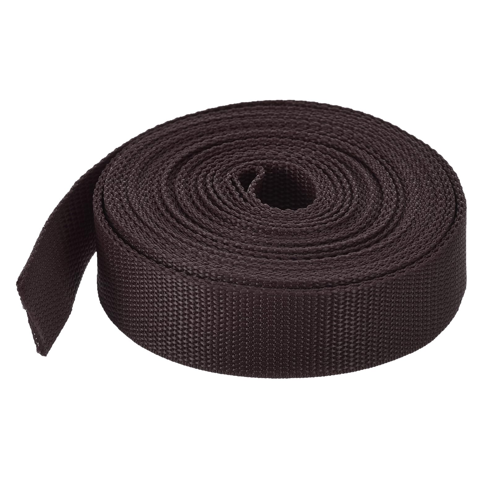 MECCANIXITY Lightweight Polypropylene Webbing Strap 1.5" 10 Yard Backpack Strapping Band Brown for Outdoor Luggage Cargo Straps