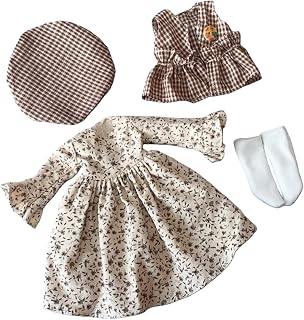 [Maidscp] 1/6 BJD ドール服 30cm 幼SD クラシカル 森ガール 4点セット | 30cm幼SD向けクラシカル風ドール服4点(花柄ワンピ/ベスト/帽子/白靴下)。※靴別売。15歳以上の大人向けコレクター品。