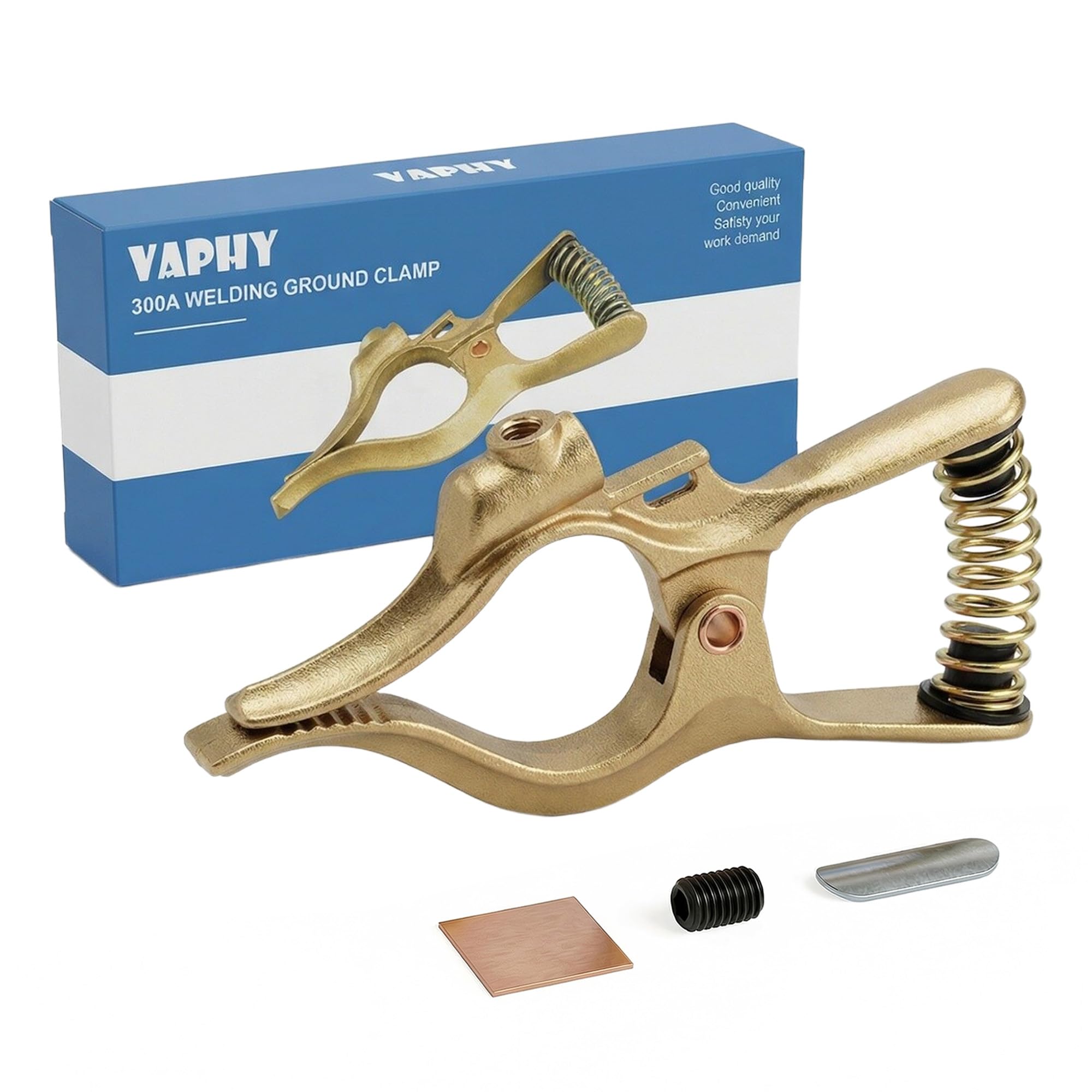300-Amp T-Style Welding Ground Clamp Brass