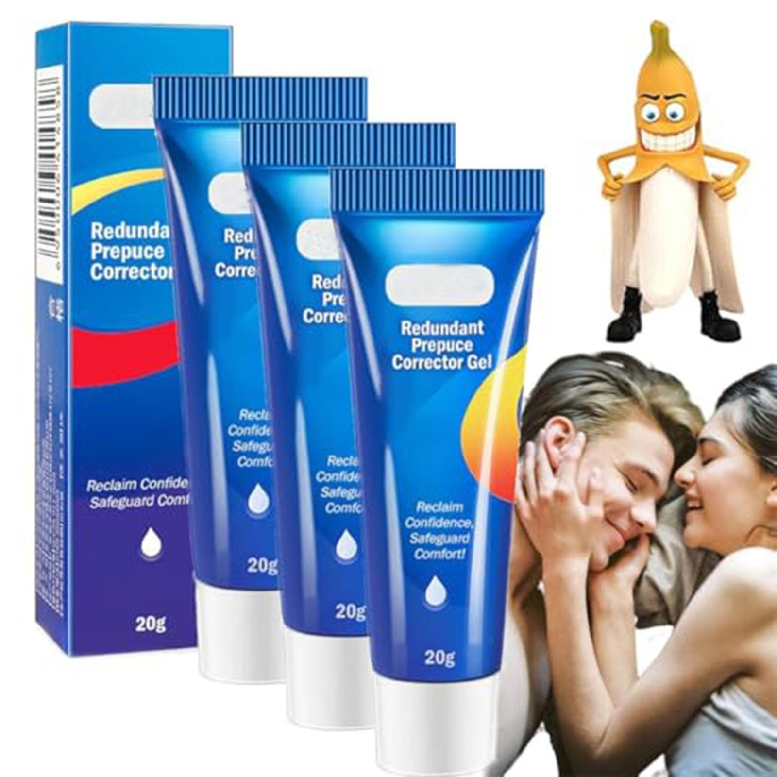 BruteCo Redundant Prepuce Corrector Gel,Natural Ingredients Phimosis Foreskin Correction Gel,Correction Gel for Excessive Foreskin,Fast and Gentle Action (3pcs)