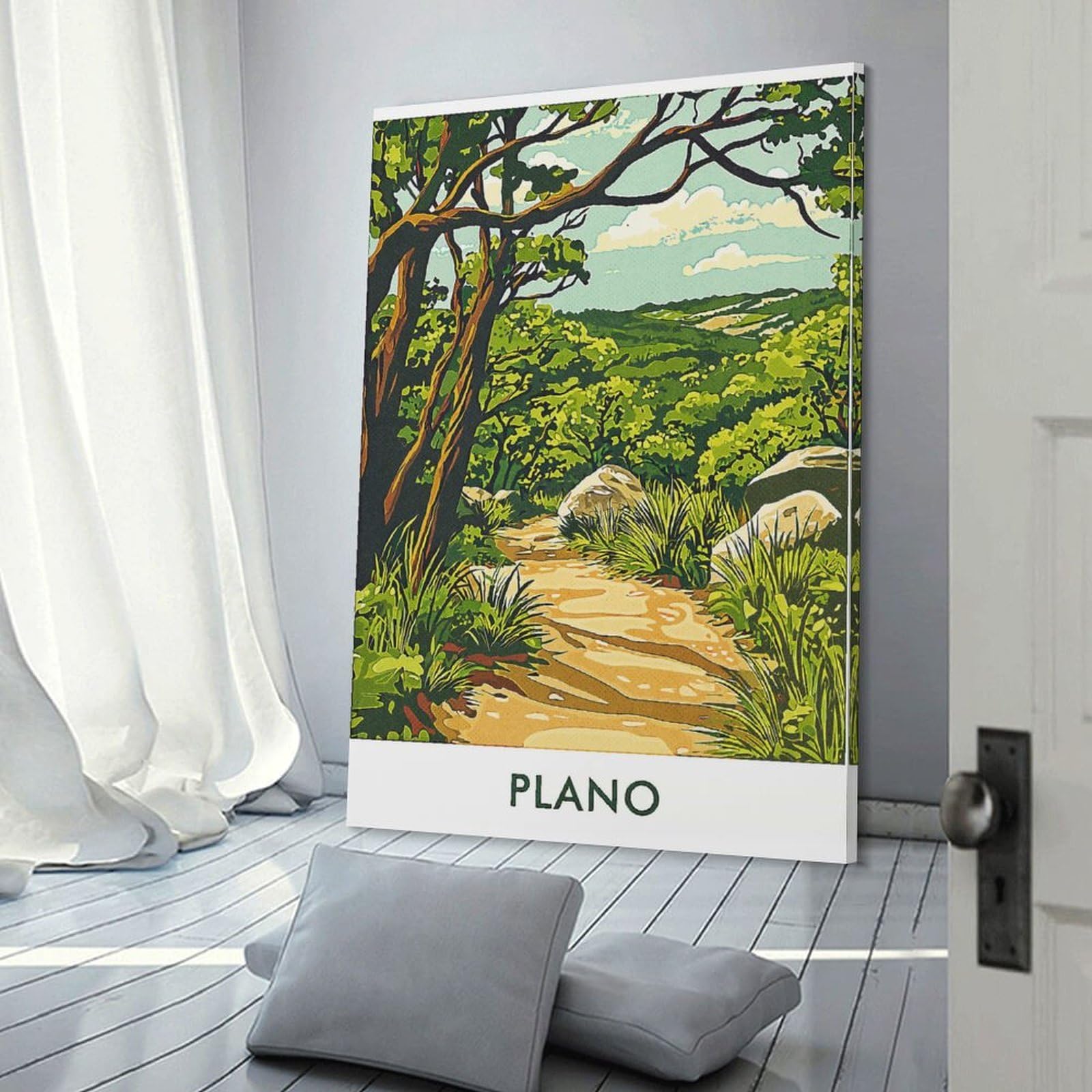 Junmoney Plano Landscape Hanging Wall Art 20x30inch(50x75cm), for Bedroom Walls, Guest Spaces Or Lounges, An Easy Wall Refresh for Bedrooms