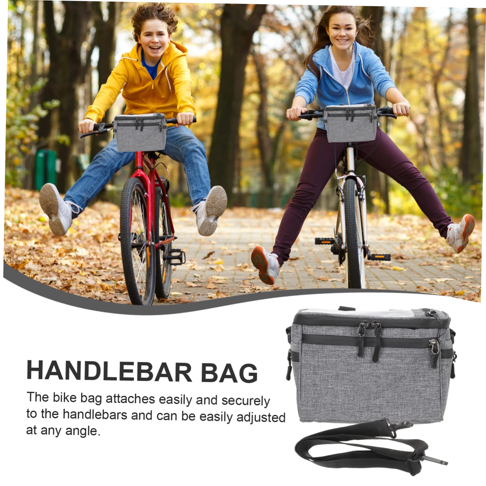 Anneome Borsa Da Manubrio Per Bicicletta Per Cellulare Portabottiglie Portaoggetti Portatile Tasche in Rete Accessorio Per Mountain Bike