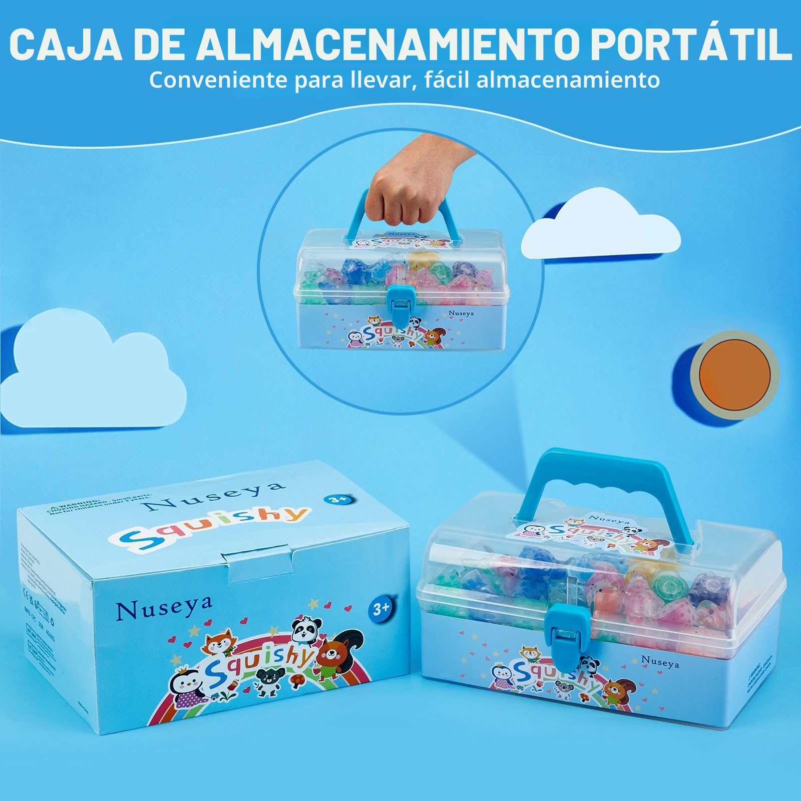 42 Piezas Squishy Juguetes Mochis Squishy Fidget Toy Escuisis Kawaii Squeeze Toys Squishy Regalos Cumpleaños Niños Con caja de Almacenamiento Squishy Juguetes para animales No Duplicados