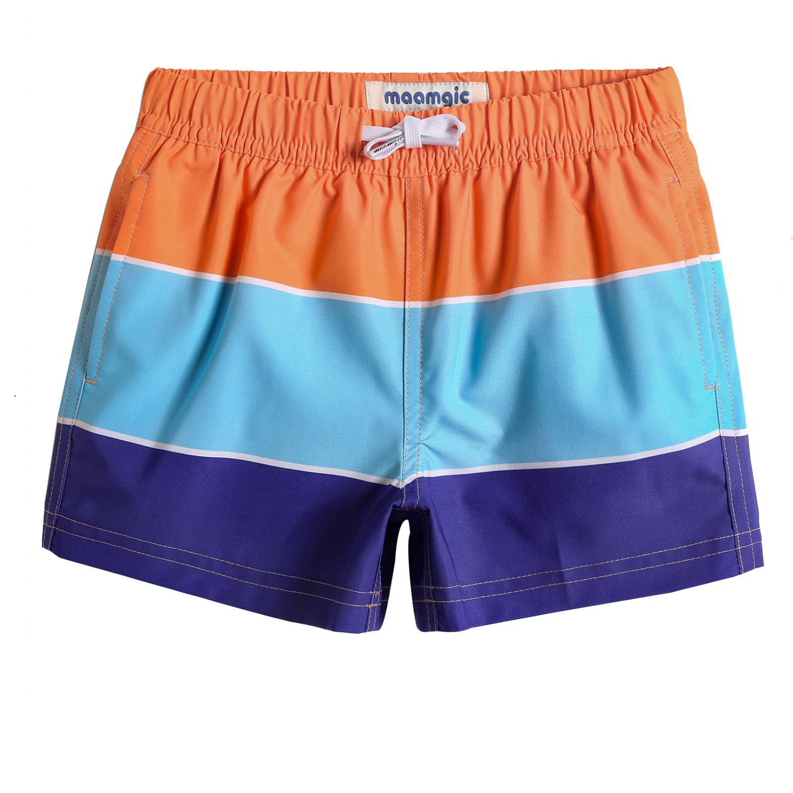 maamgic Jungens 4 Way Stretch Badehosen Schnelltrocknend Badeshorts mit Mesh-Futter Taschen und Verstellbarem Tunnelzug MEHRWEG