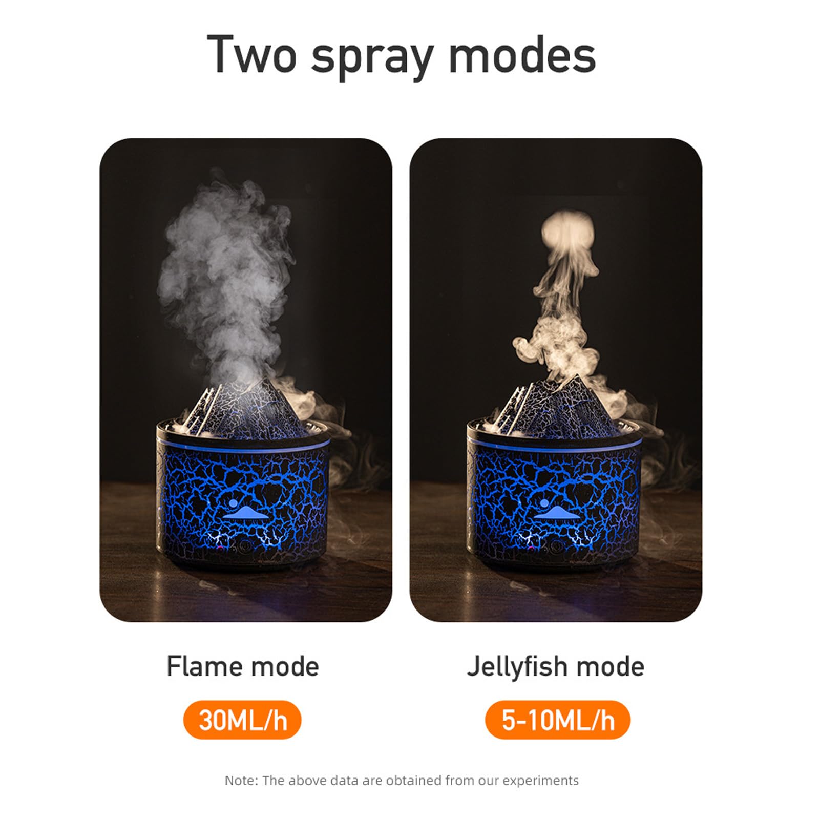 Diffusore di oli essenziali, umidificatore diffusore d'aria a fiamma, diffusore per aromaterapia a fiamma (Nero)